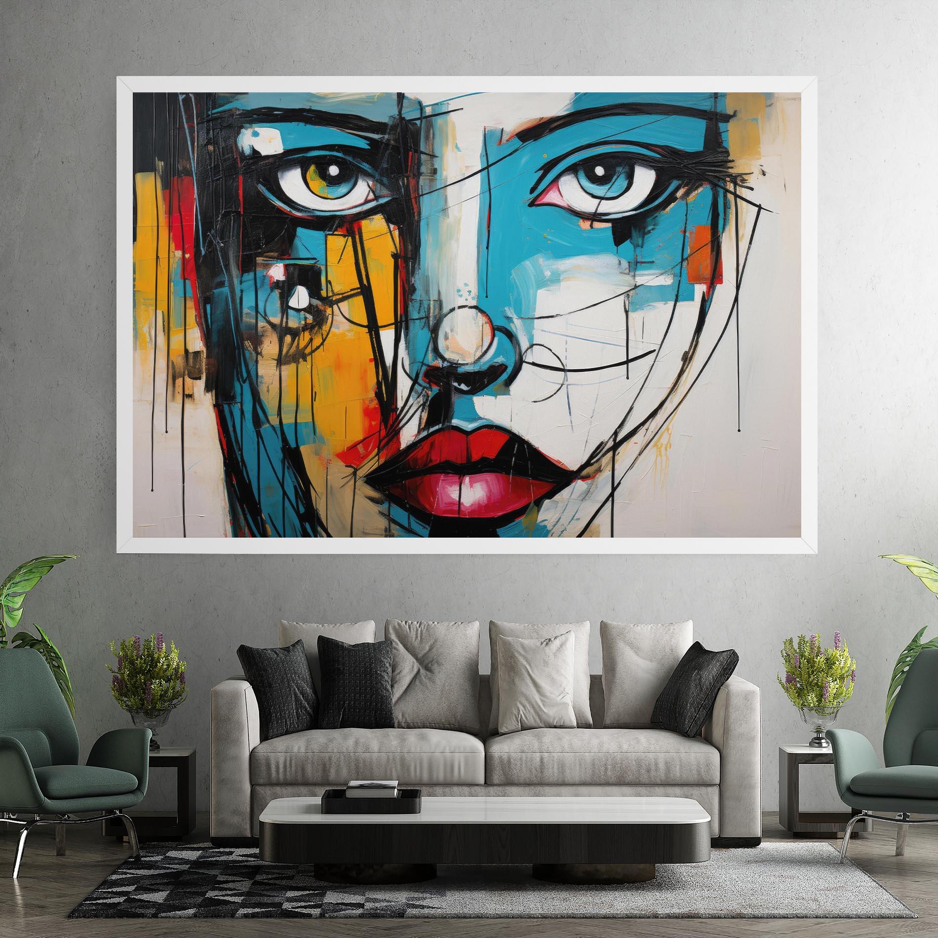 Tablou Canvas Abstract Drawing Portret mockup 7