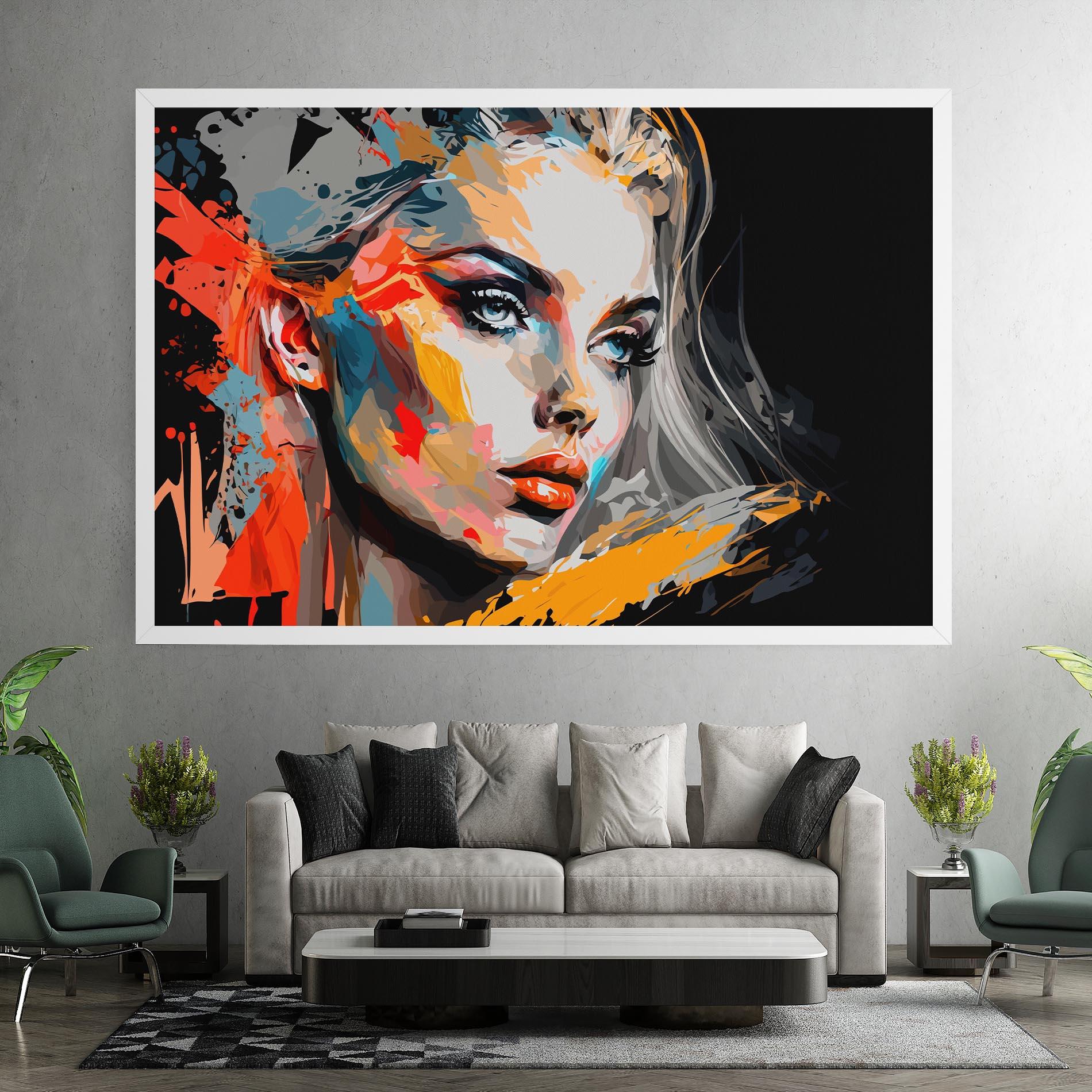 Tablou Canvas Blue Eye Face mockup 7