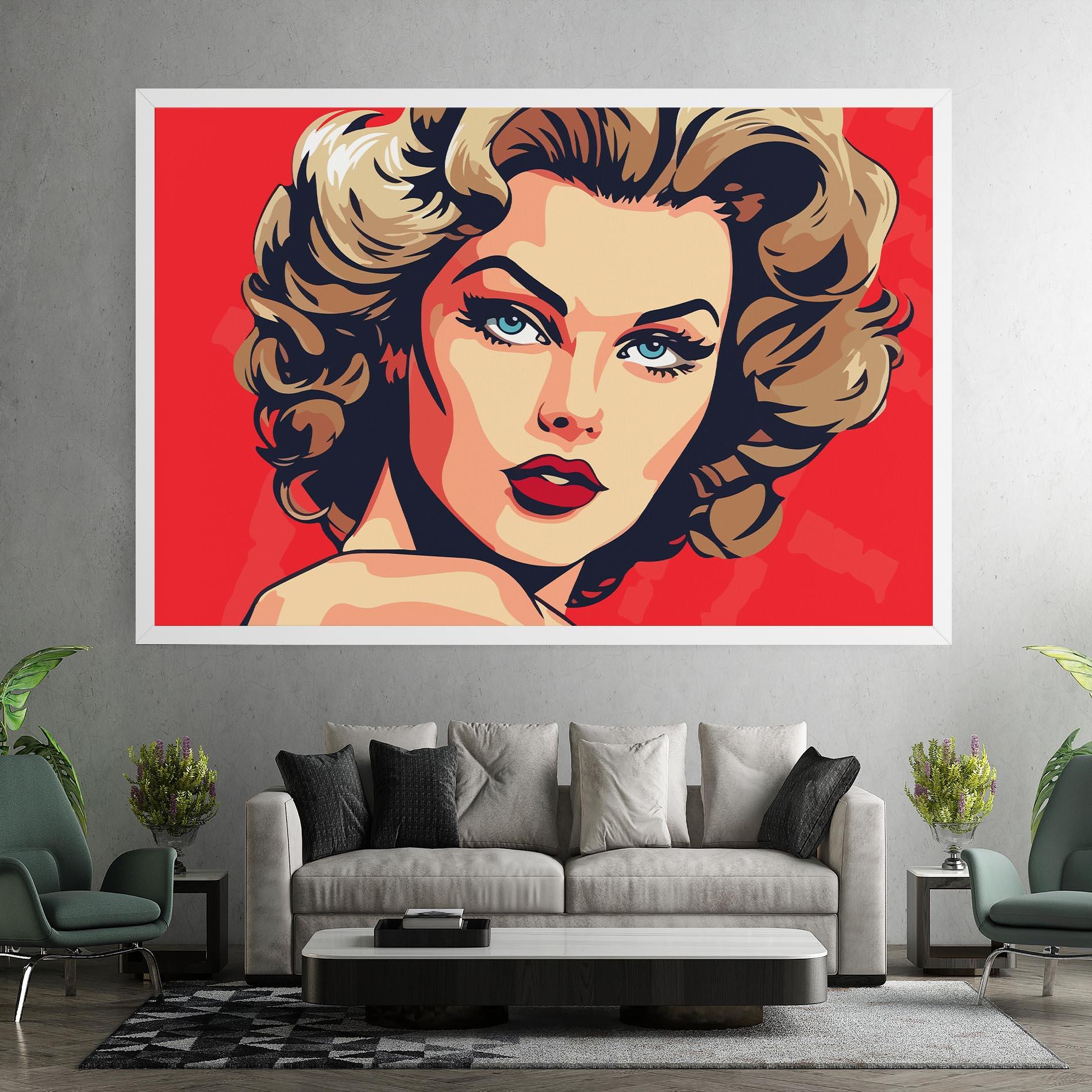 Tablou Canvas Blue Eyes Portrait mockup 7