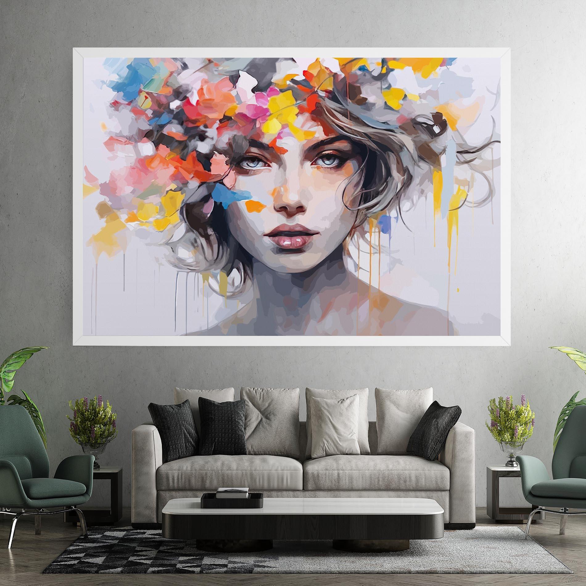 Tablou Canvas Colorful Hair Portrait mockup 7