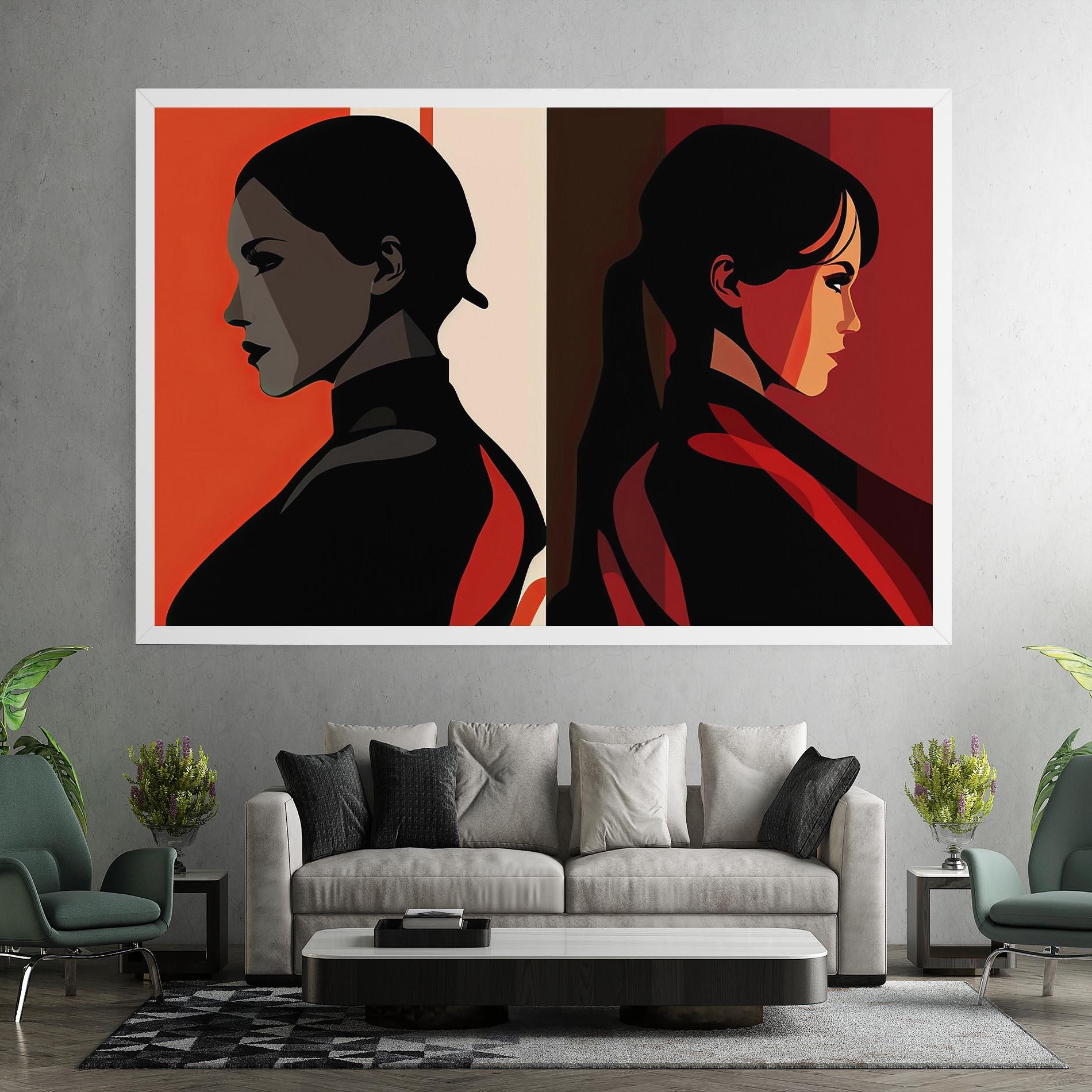 Tablou Canvas Graphical Portrait mockup 7