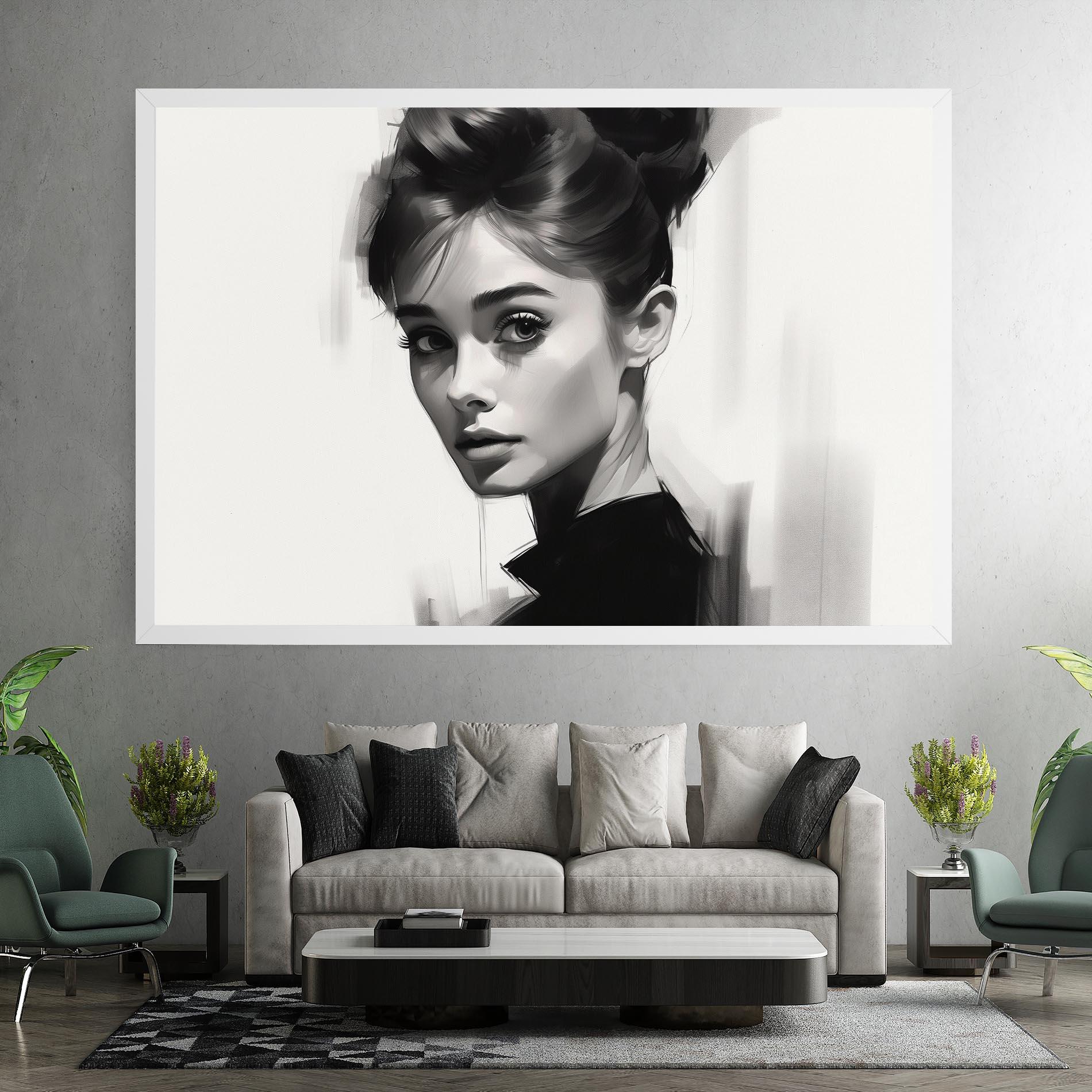 Tablou Canvas Hepburn Portrait mockup 7