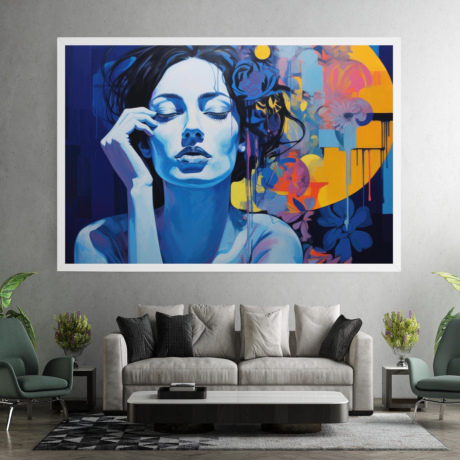 Tablou Canvas Photographic Blue Image mockup 7