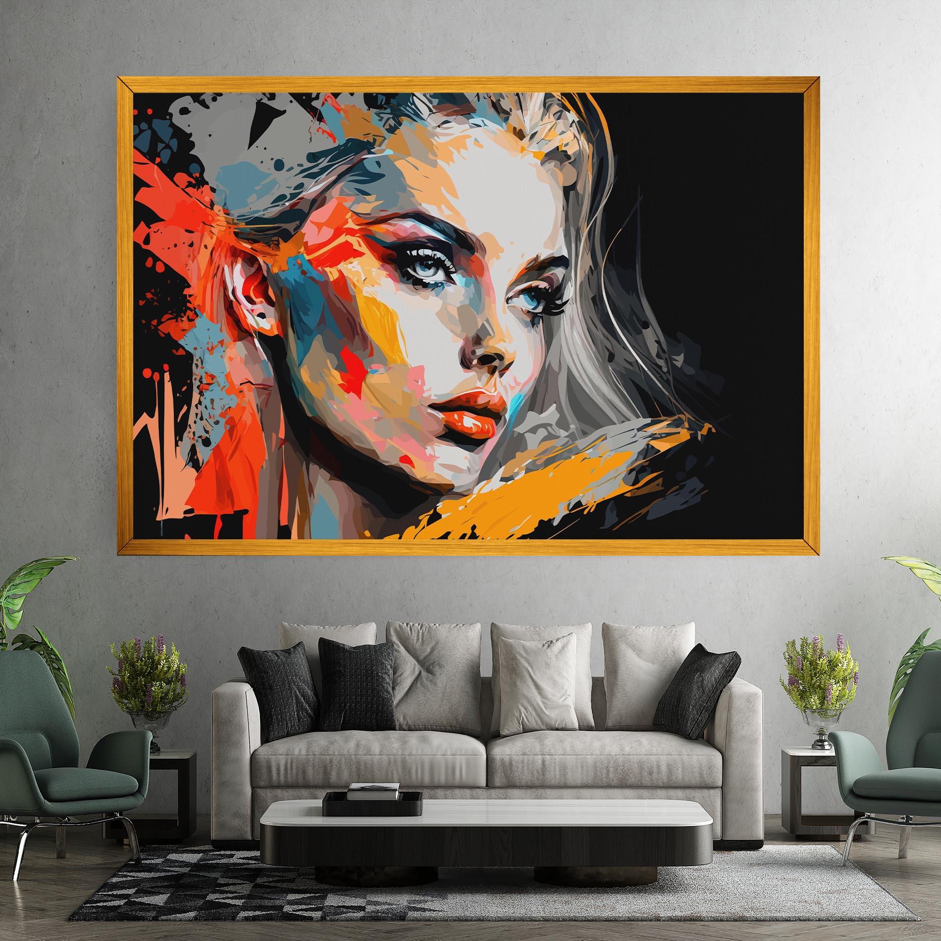 Tablou Canvas Blue Eye Face mockup 7