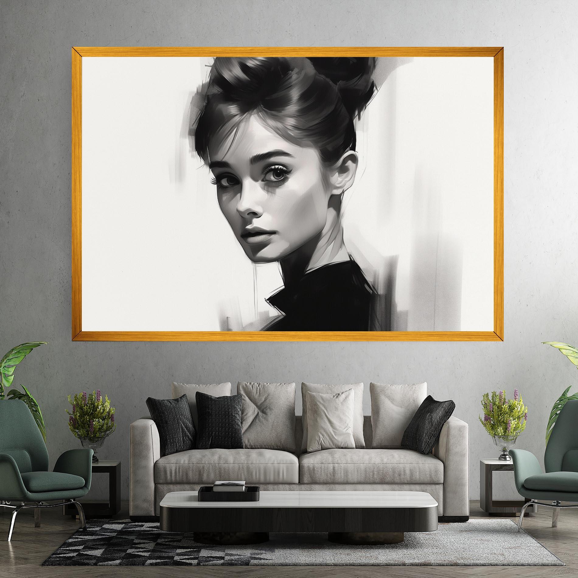 Tablou Canvas Hepburn Portrait mockup 7