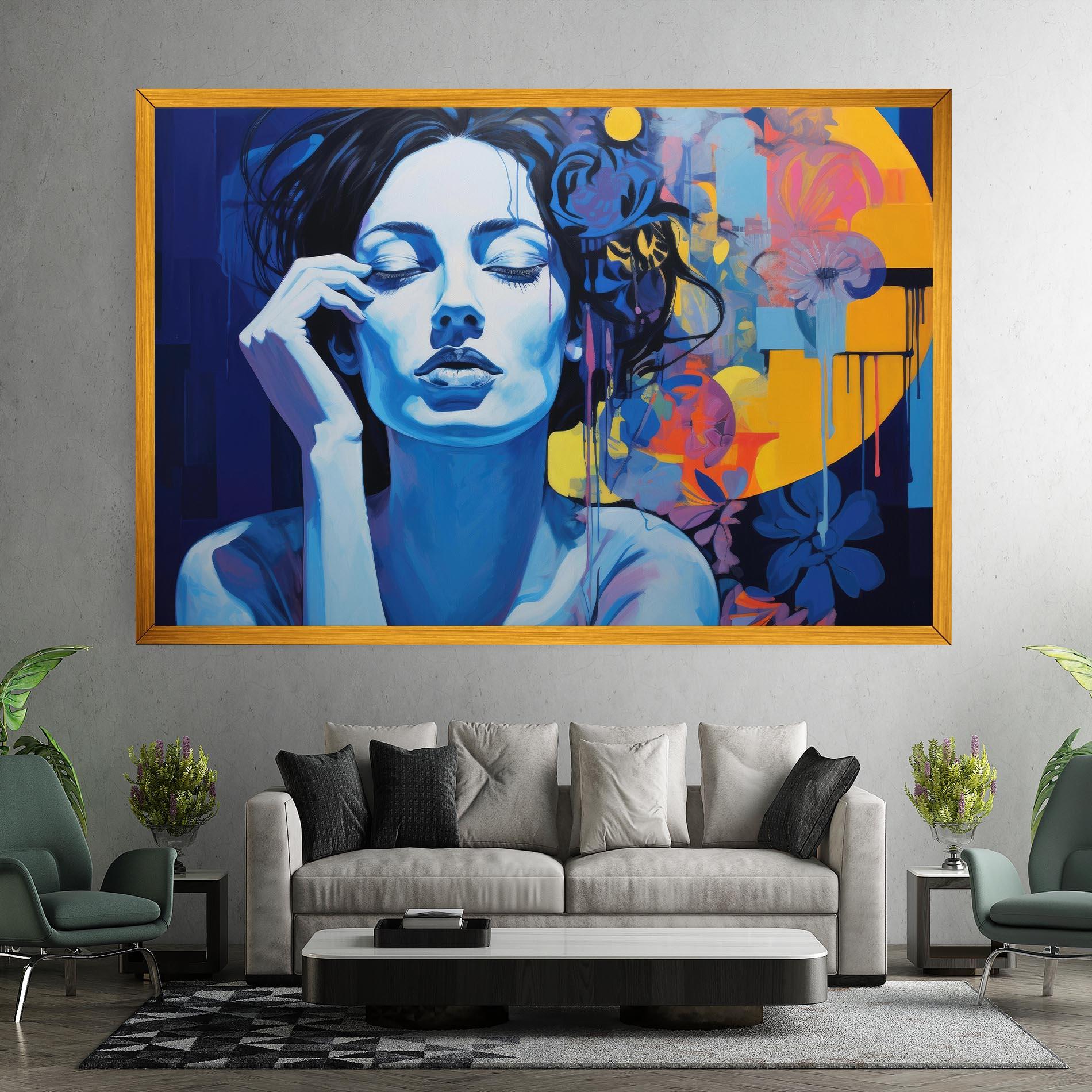 Tablou Canvas Photographic Blue Image mockup 7