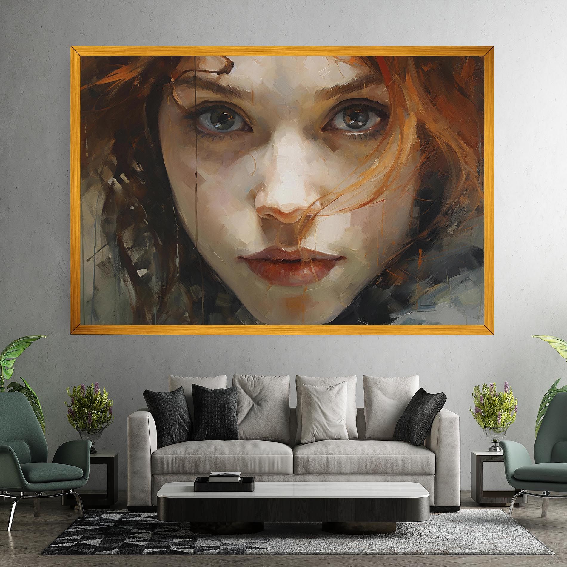 Portrait Oil Painting mockup 7