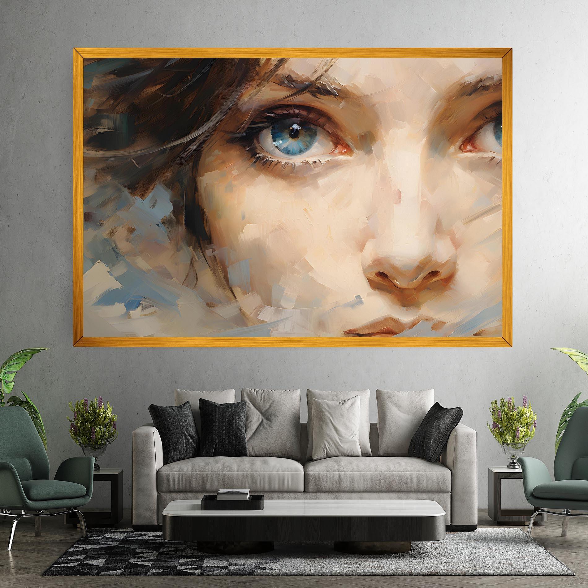 Tablou Canvas Pupil Blue Iris mockup 7