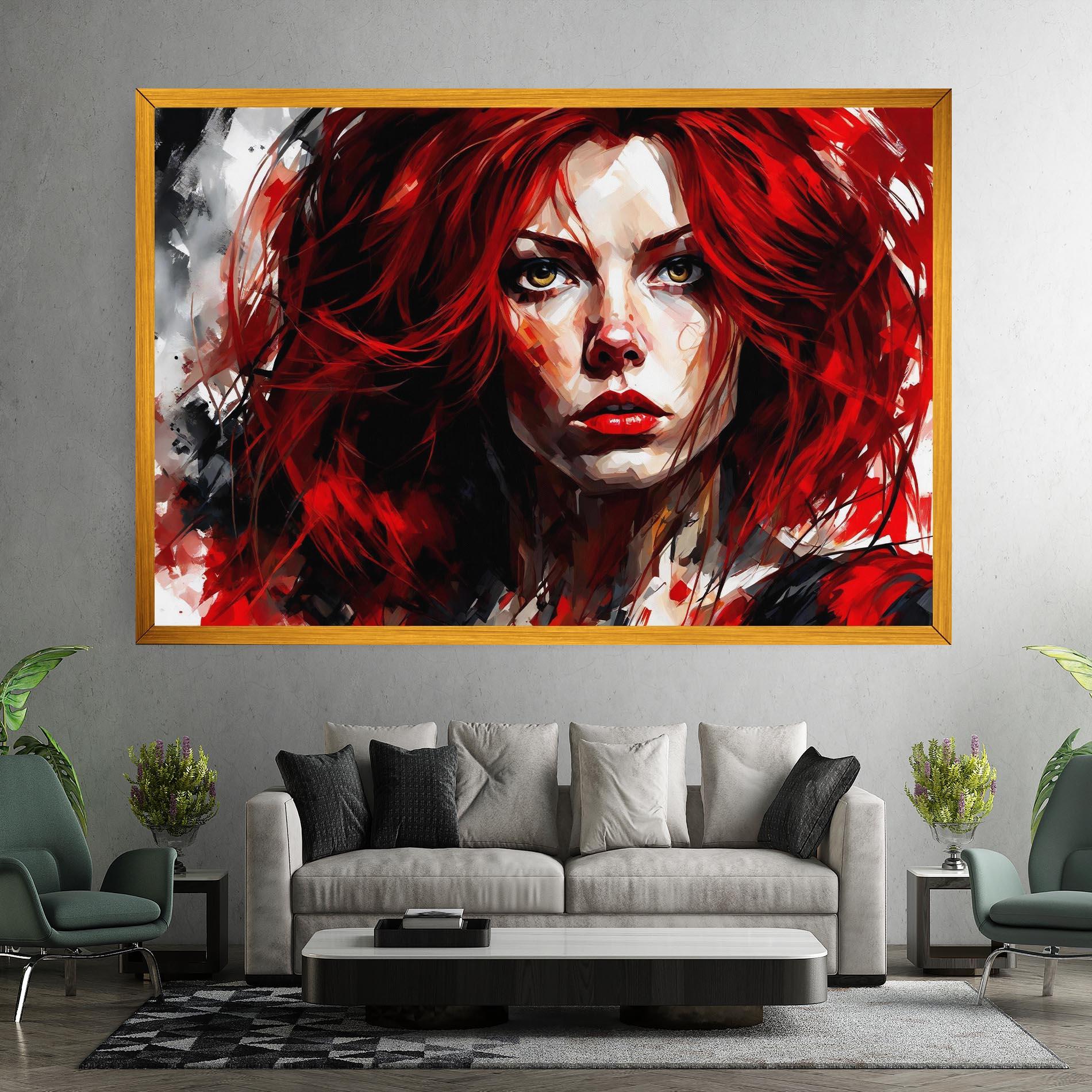 Tablou Canvas Red Hair Smoky Eyes mockup 7