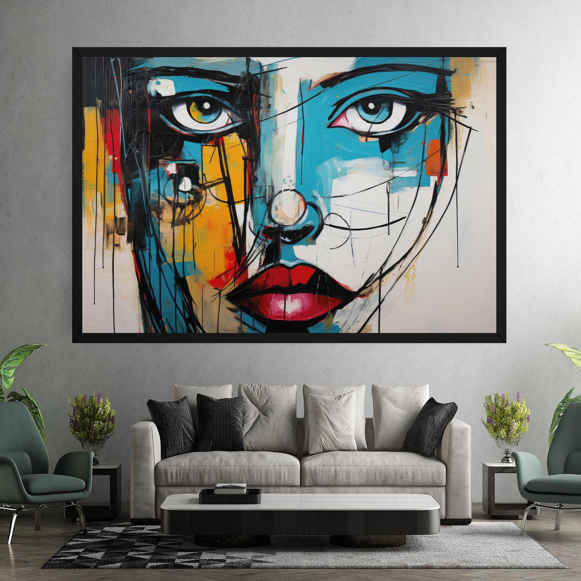 Tablou Canvas Abstract Drawing Portret mockup 7