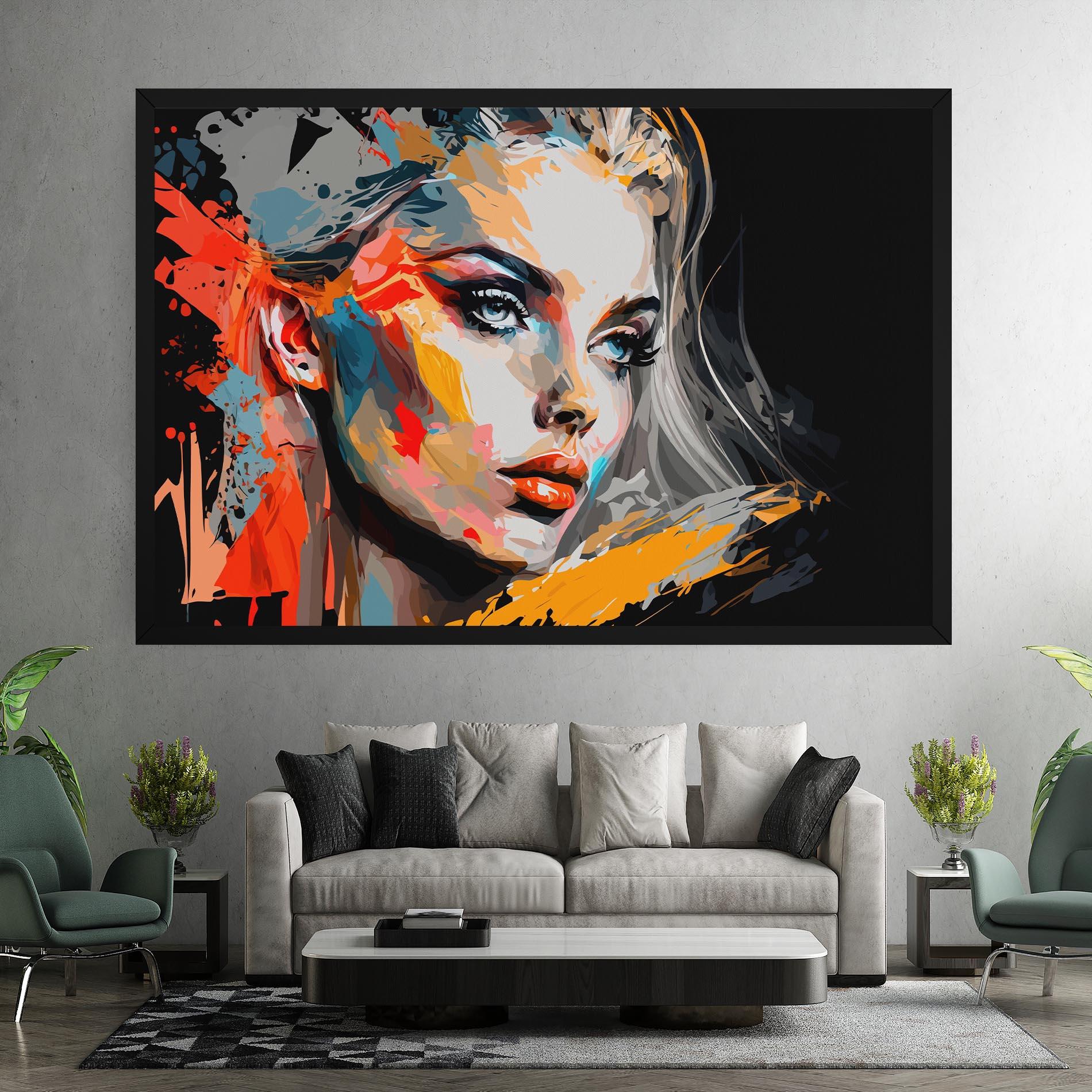 Tablou Canvas Blue Eye Face mockup 7