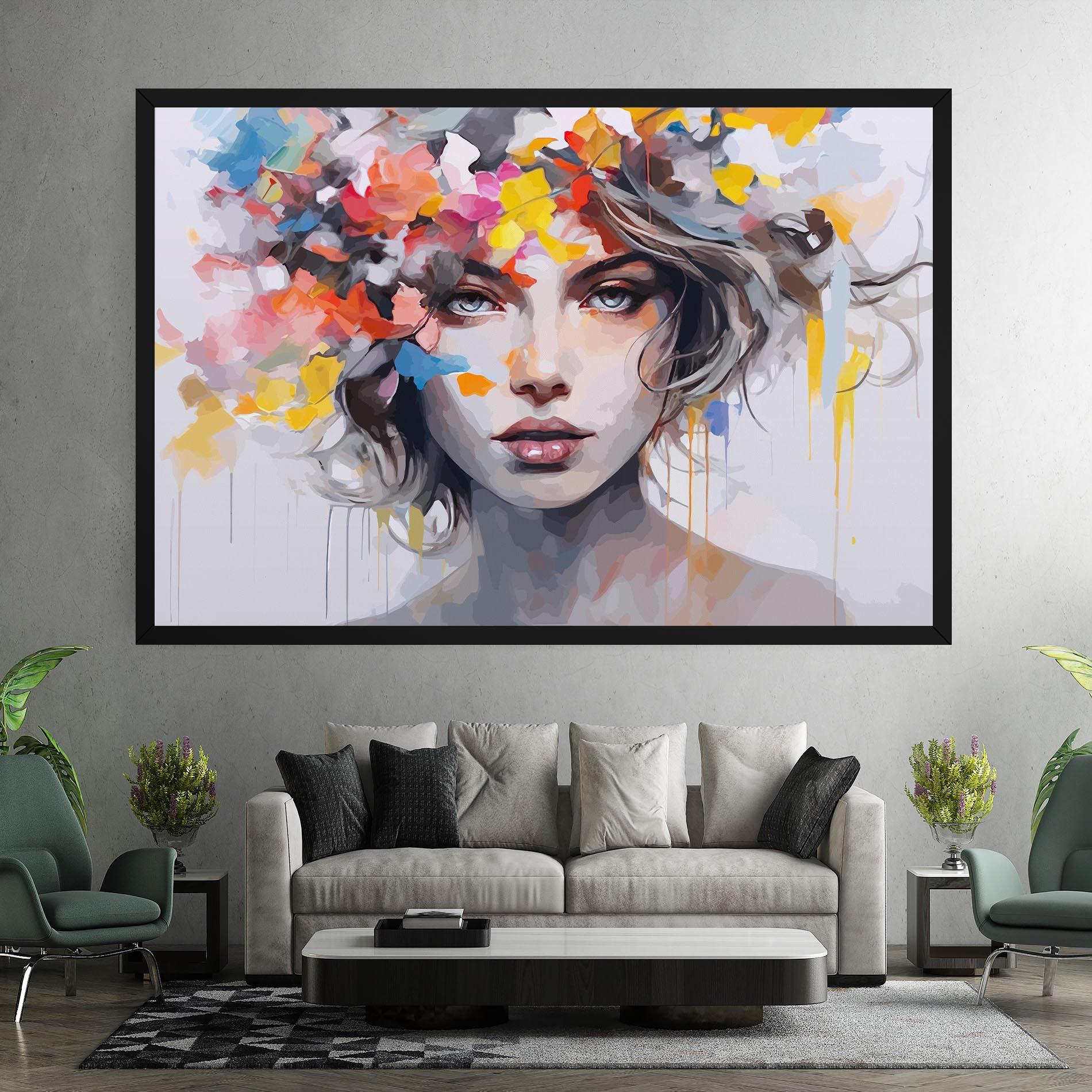 Tablou Canvas Colorful Hair Portrait mockup 7