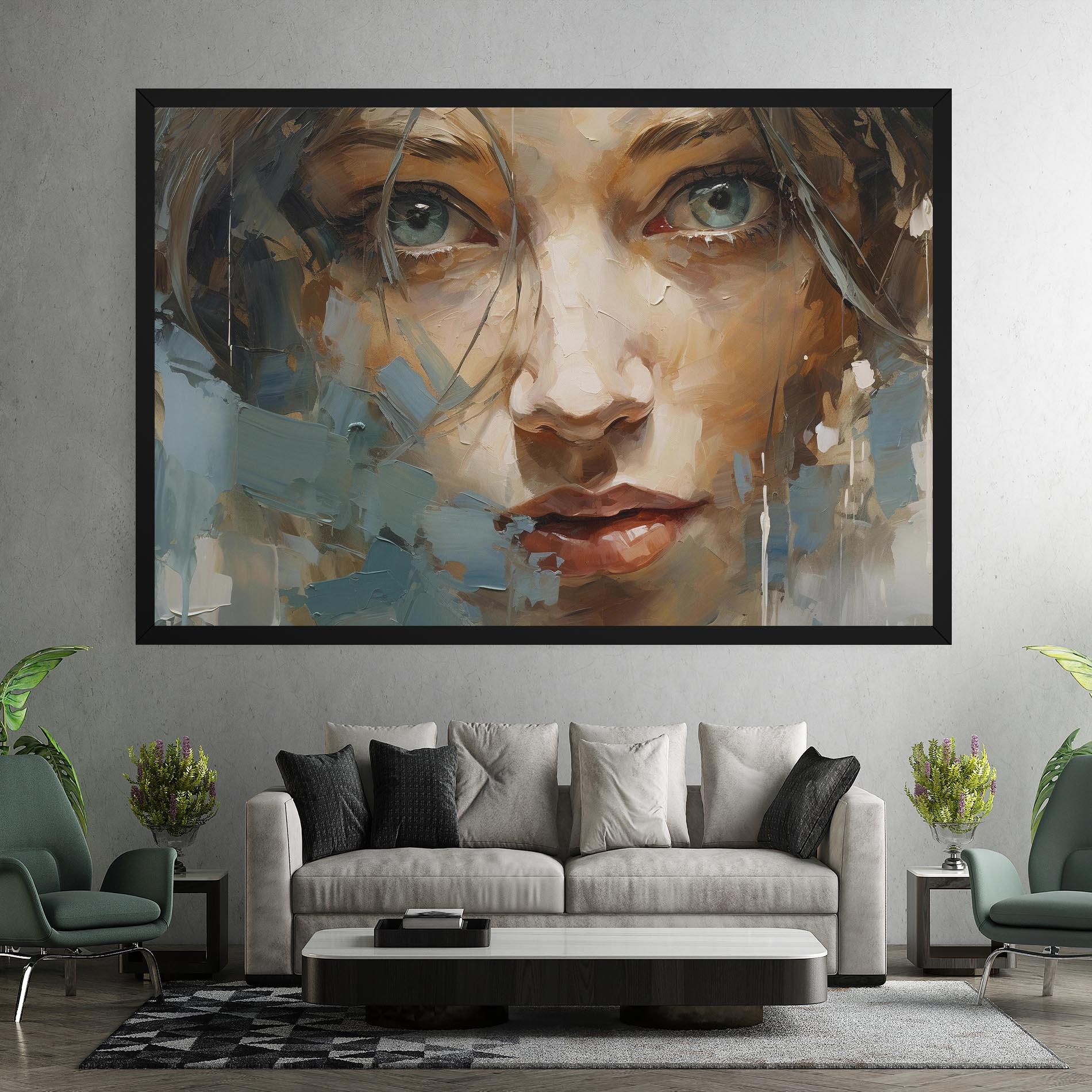 Tablou Canvas Expressive Portrait mockup 7