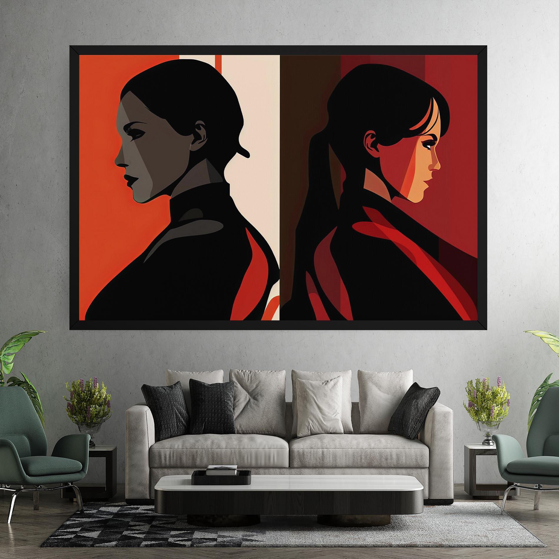 Tablou Canvas Graphical Portrait mockup 7