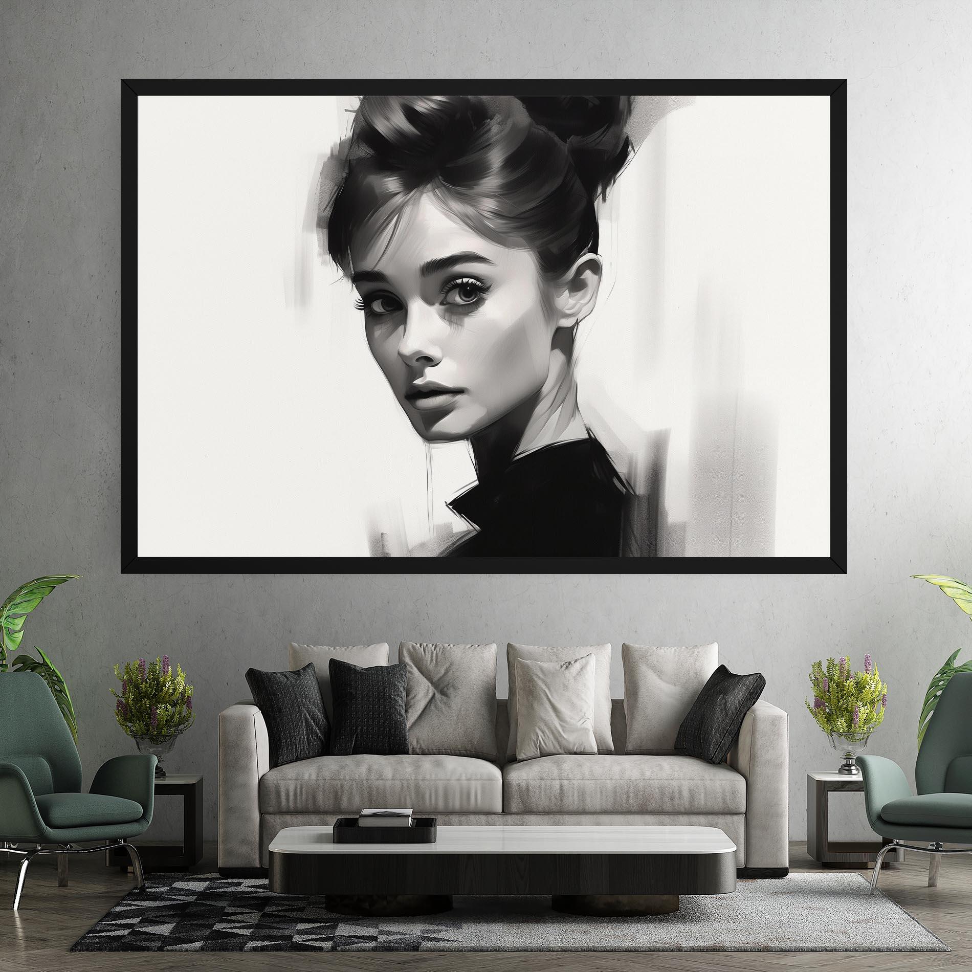 Tablou Canvas Hepburn Portrait mockup 7