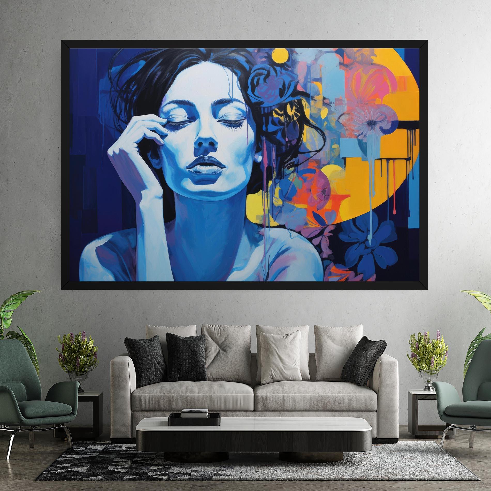 Tablou Canvas Photographic Blue Image mockup 7