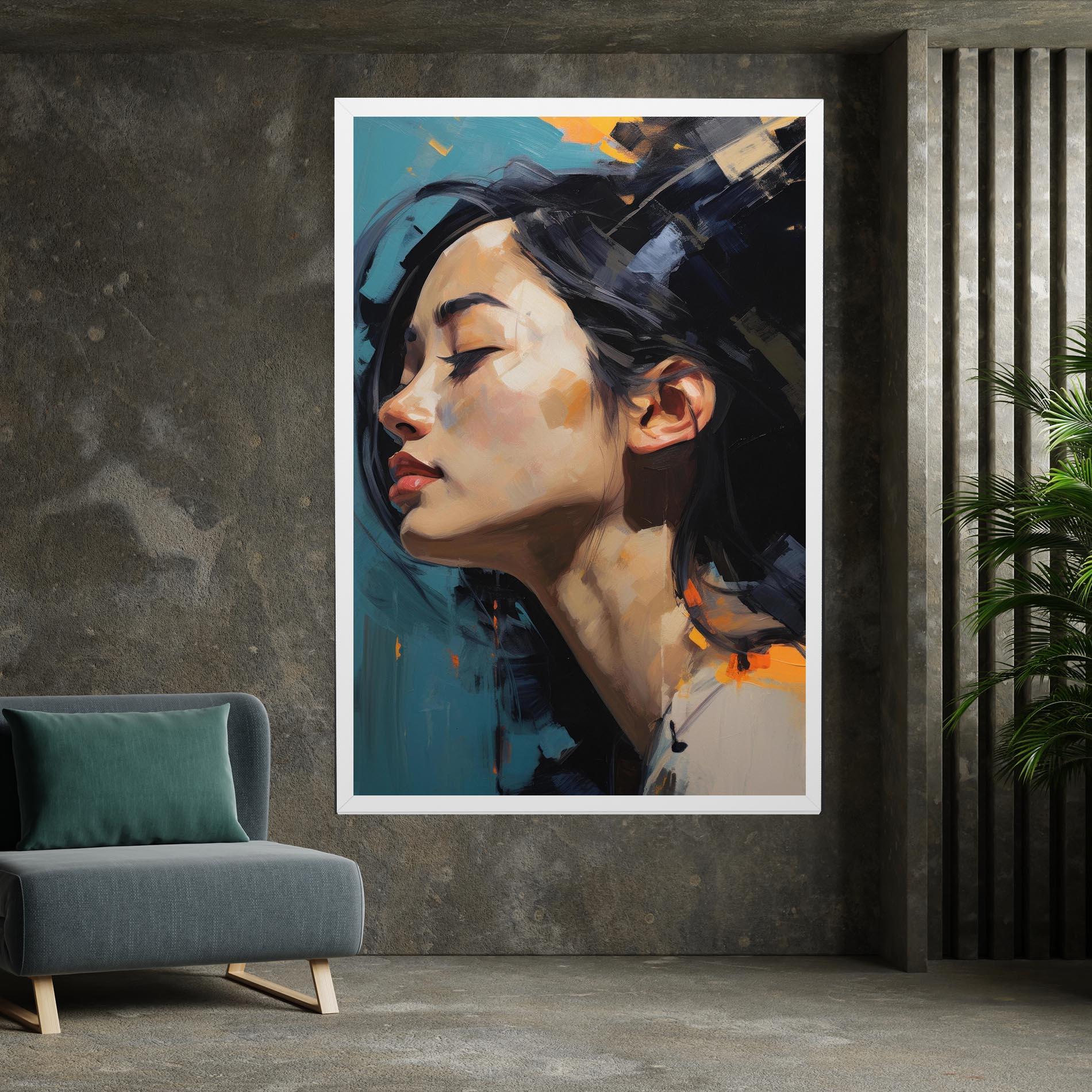 Tablou Canvas Acrylic Asian Portrait mockup 7