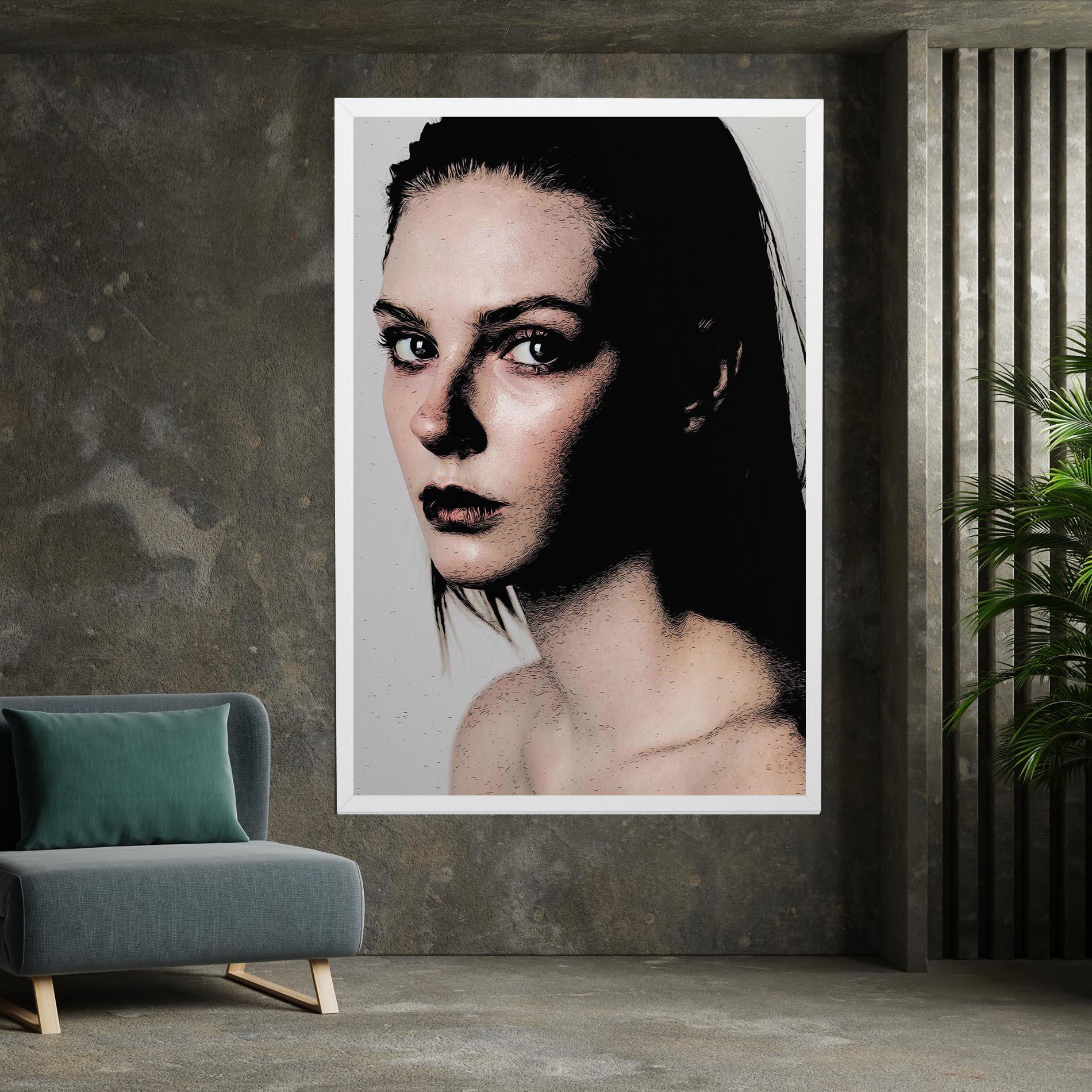 Tablou Canvas Big Eyes Portrait mockup 7