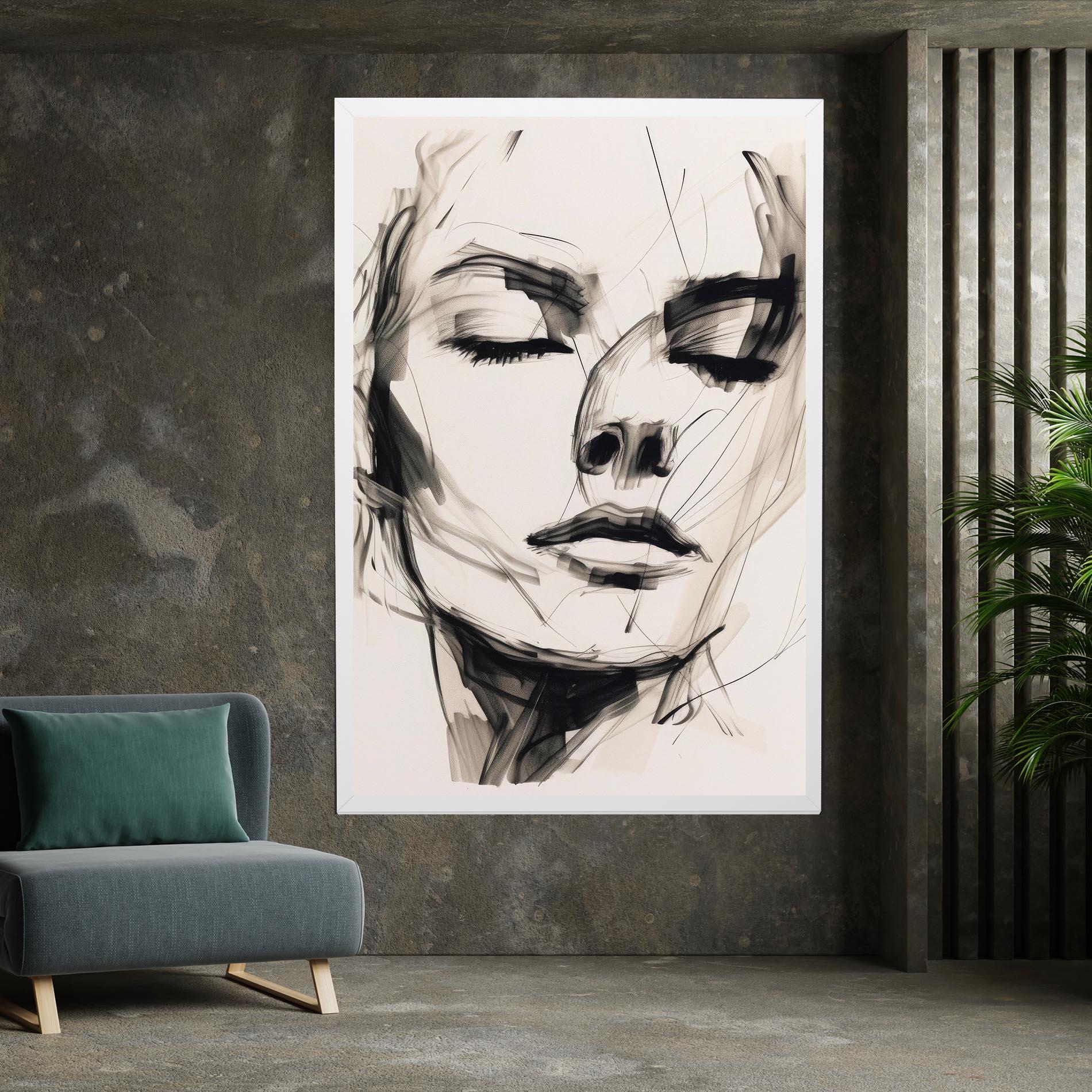 Tablou Canvas Continuous Line Woman mockup 7