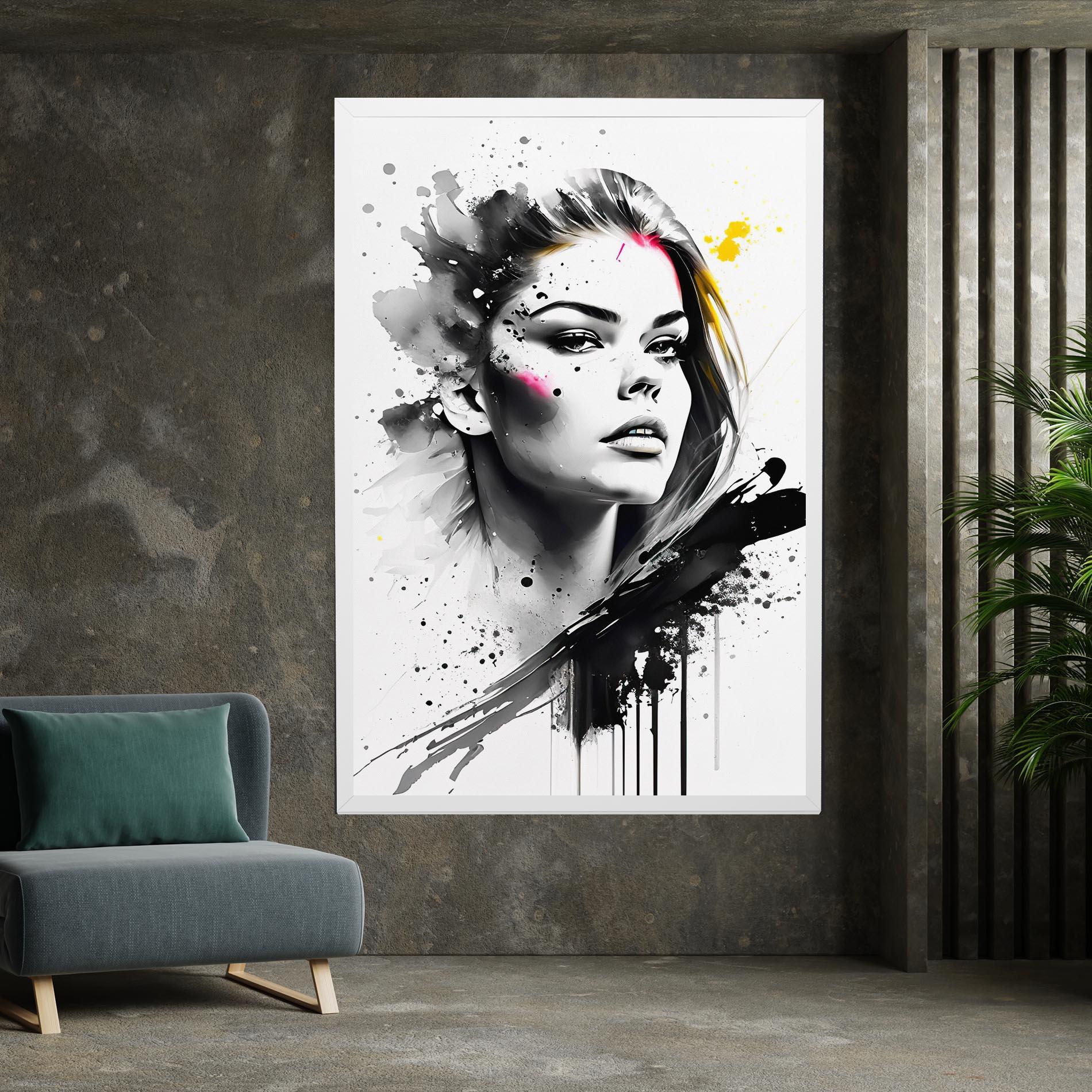 Tablou Canvas Ink Splash Portrait mockup 7