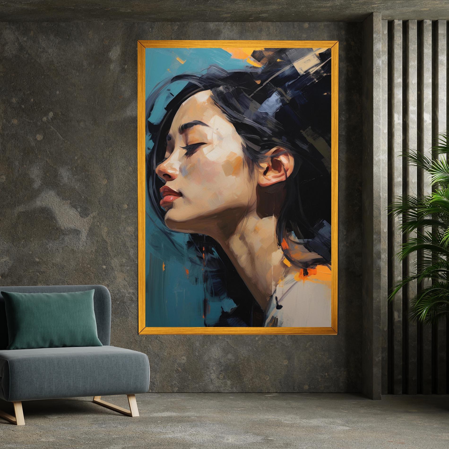 Tablou Canvas Acrylic Asian Portrait mockup 7
