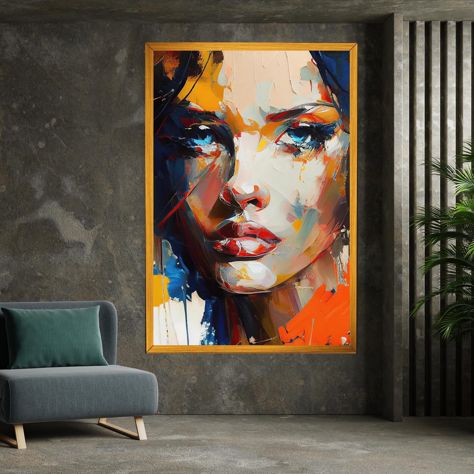 Tablou Canvas Beautiful Brunette Woman mockup 7