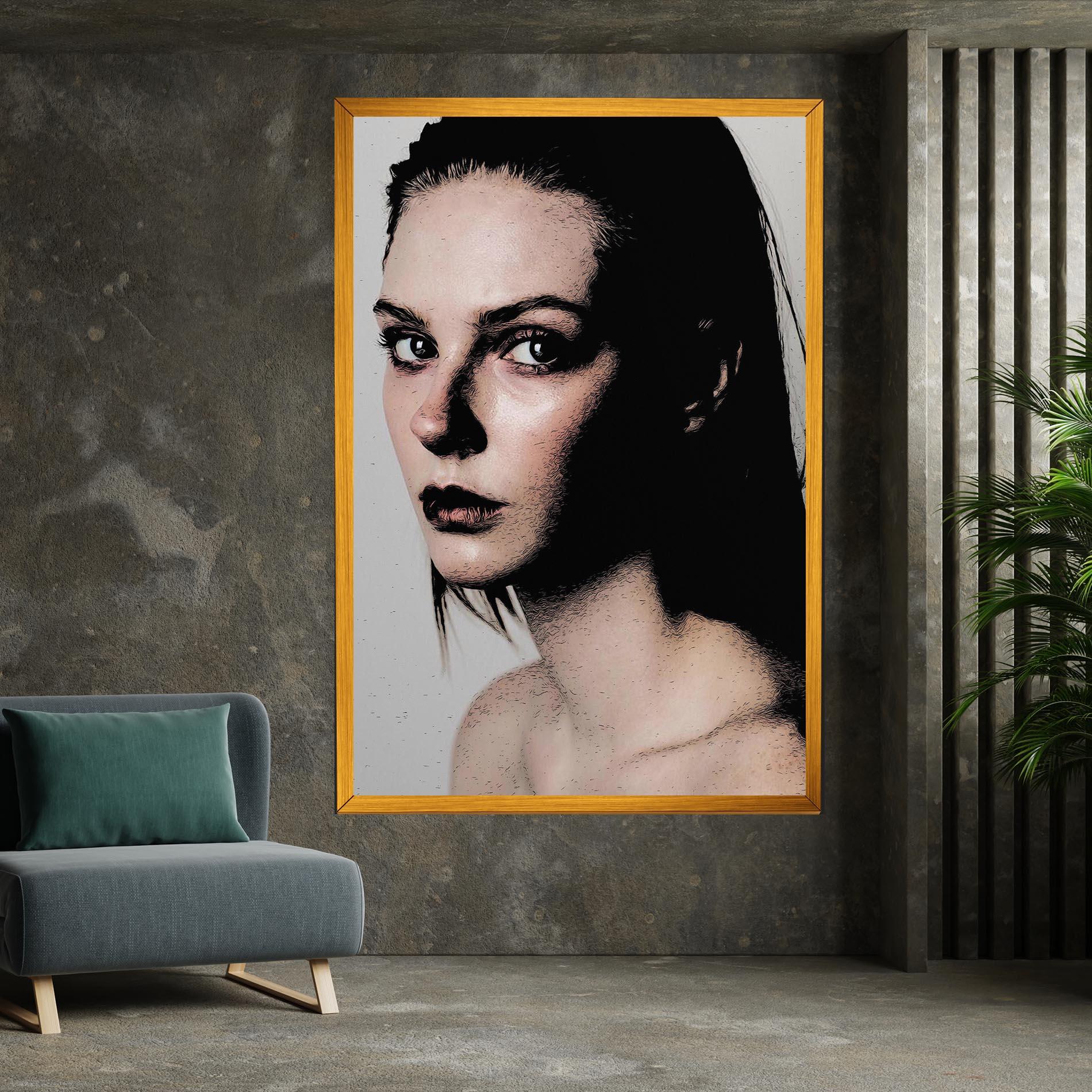 Tablou Canvas Big Eyes Portrait mockup 7