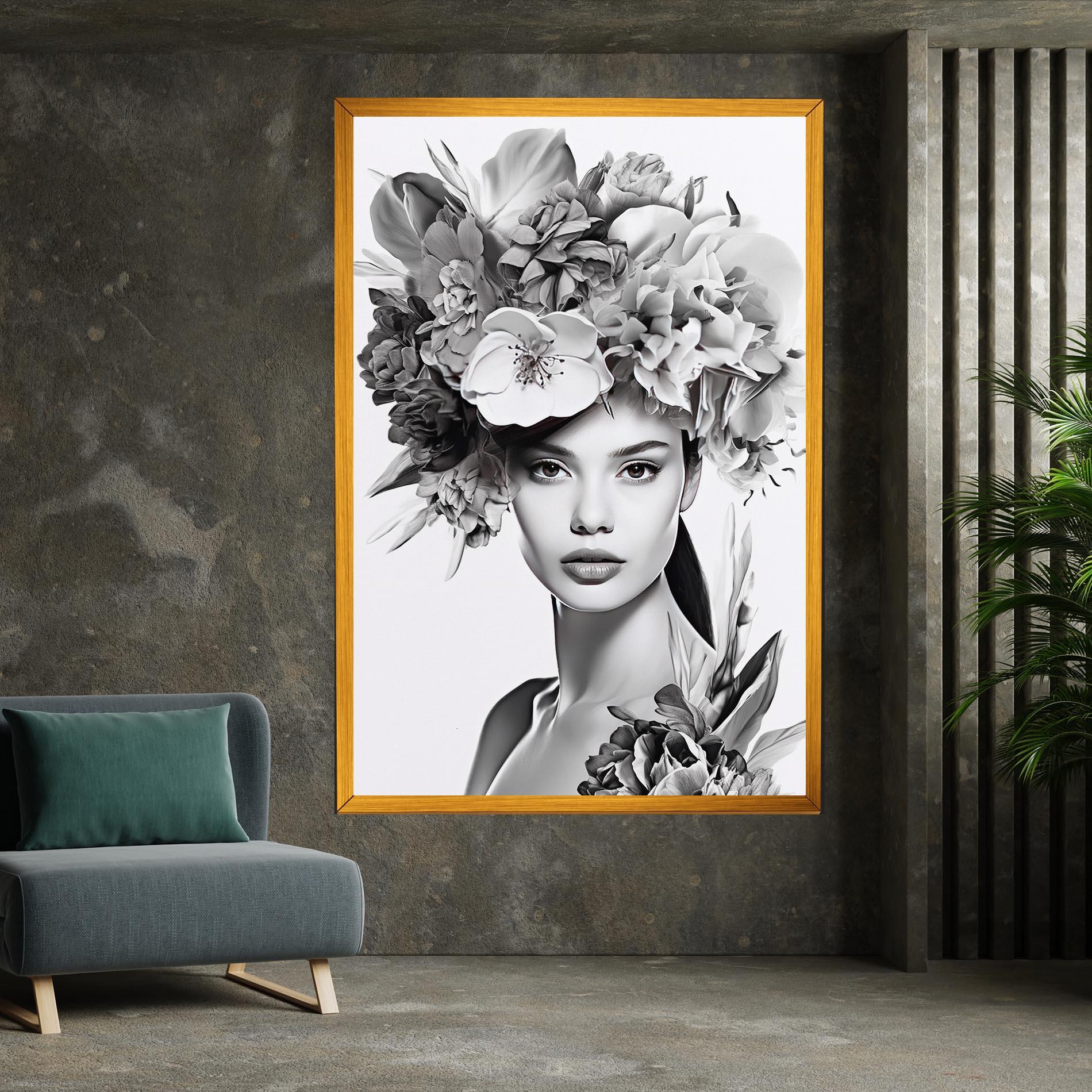 Tablou Canvas Flower Crown Woman mockup 7