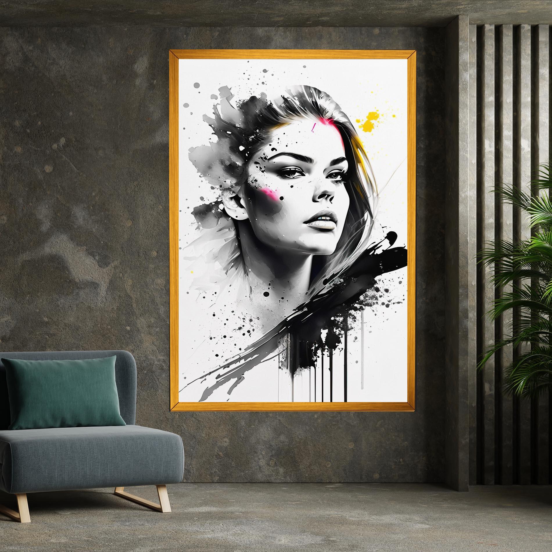 Tablou Canvas Ink Splash Portrait mockup 7