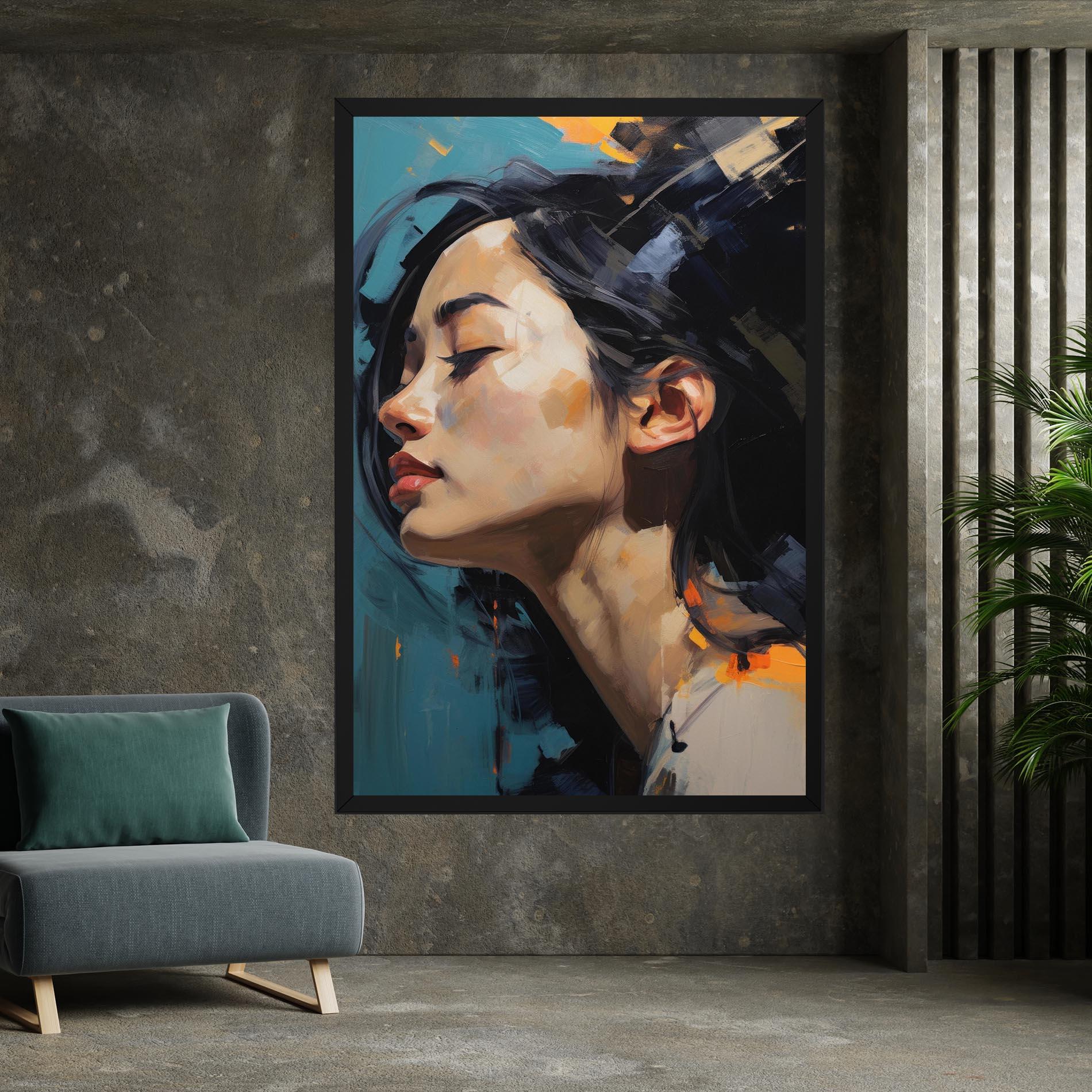 Tablou Canvas Acrylic Asian Portrait mockup 7