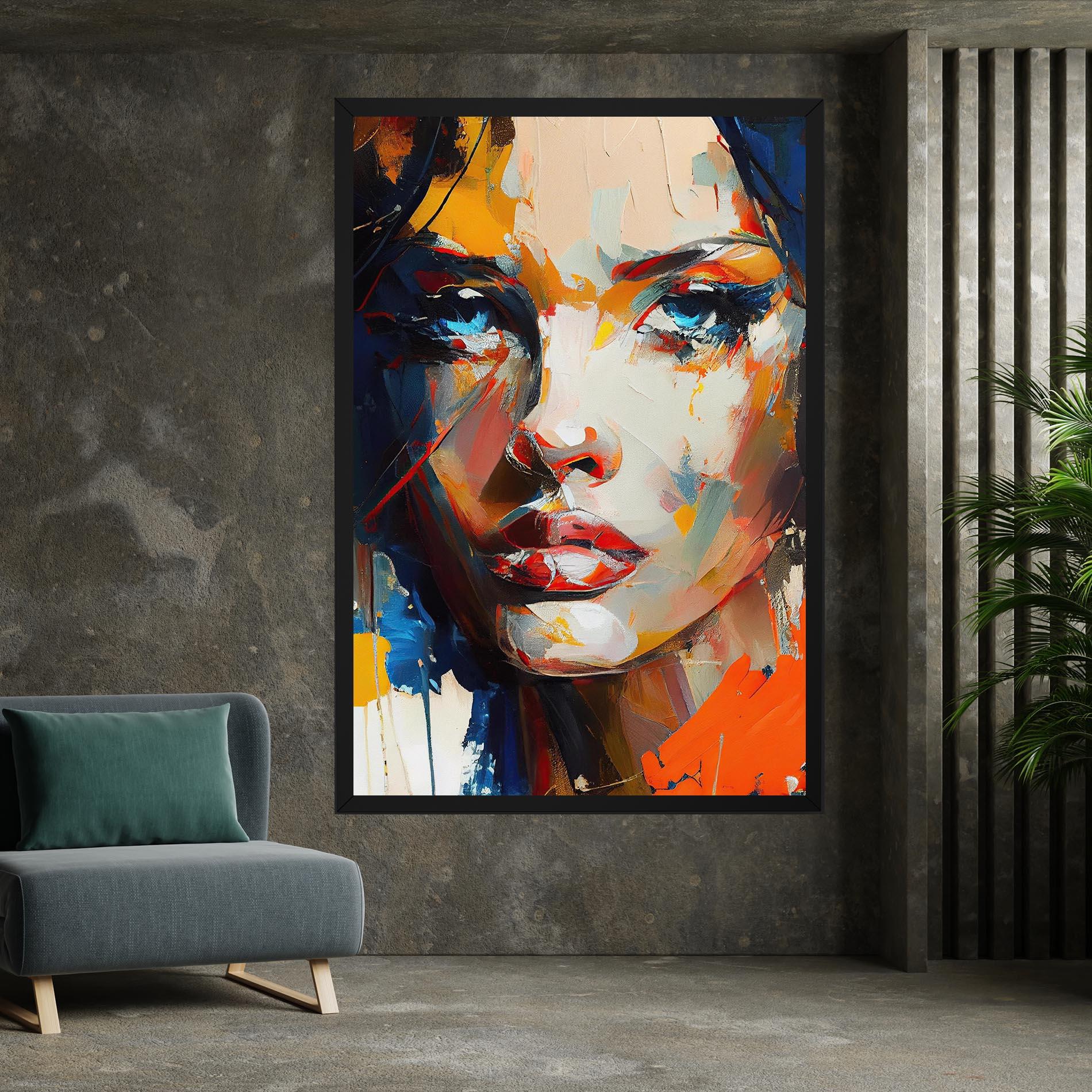 Tablou Canvas Beautiful Brunette Woman mockup 7