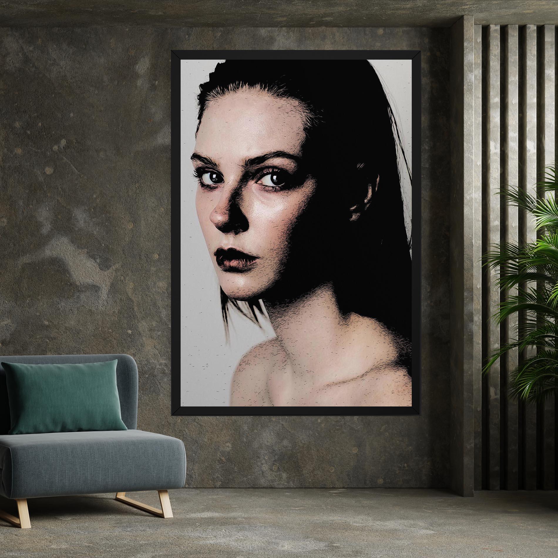 Tablou Canvas Big Eyes Portrait mockup 7