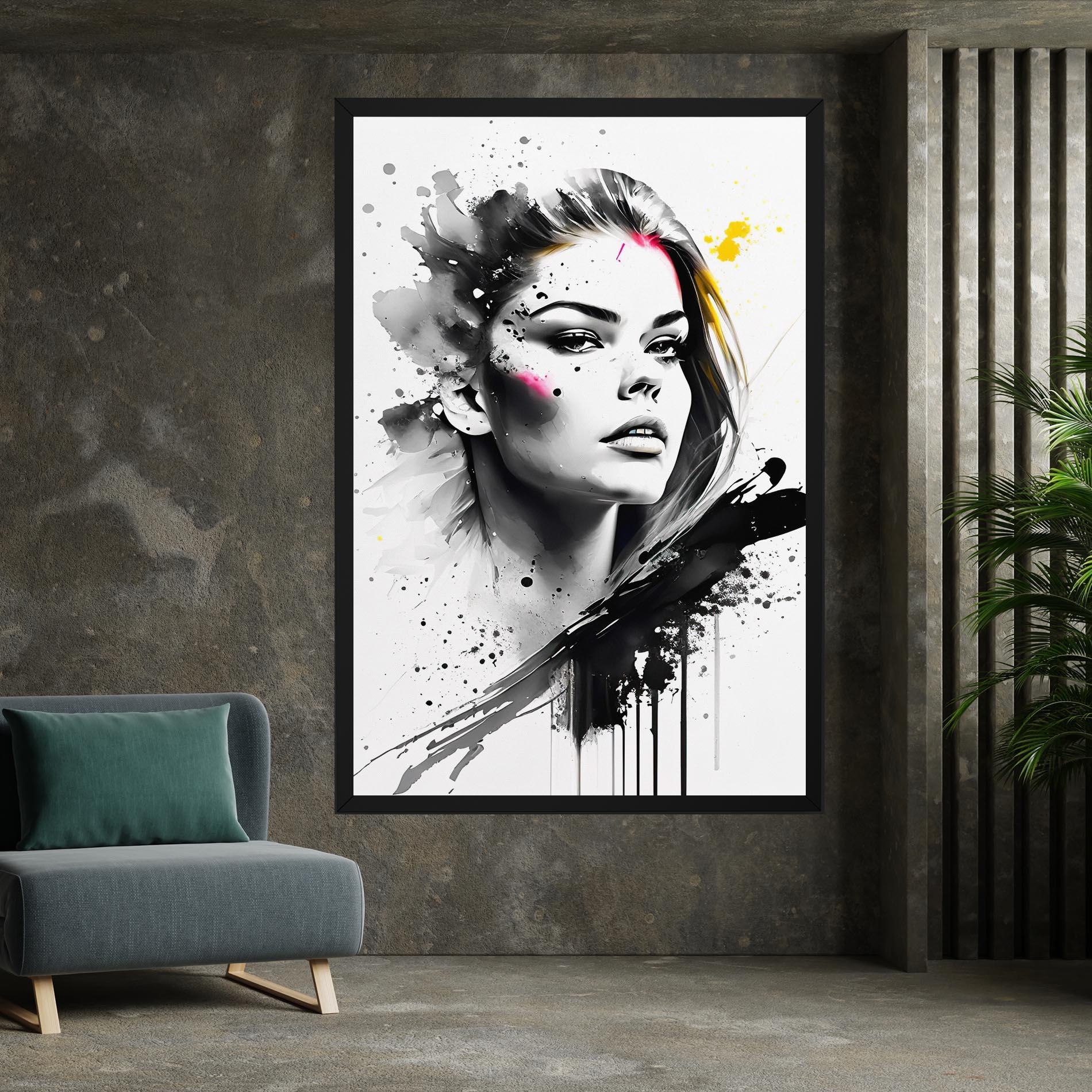 Tablou Canvas Ink Splash Portrait mockup 7