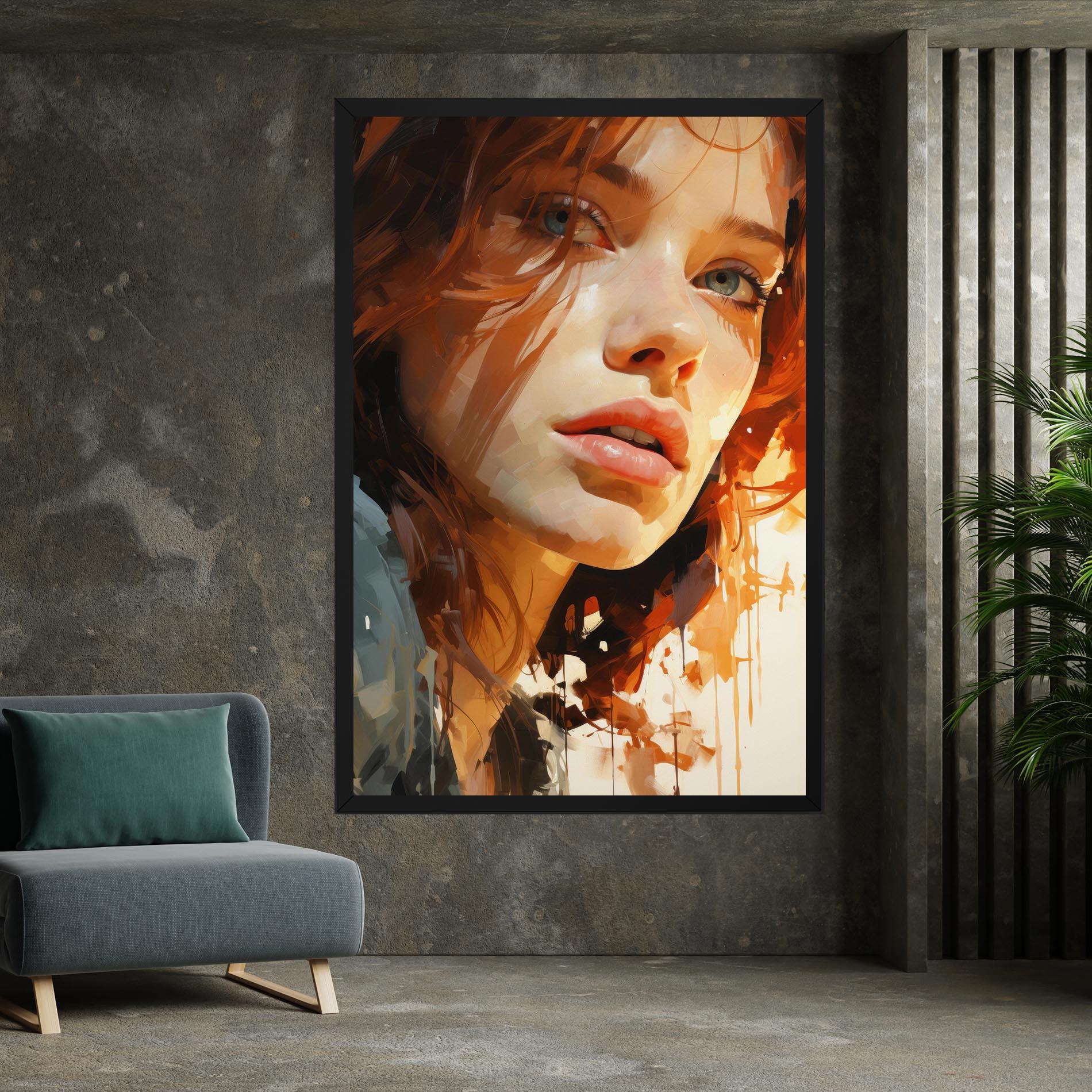 Tablou Canvas Pretty Woman Portrait mockup 7