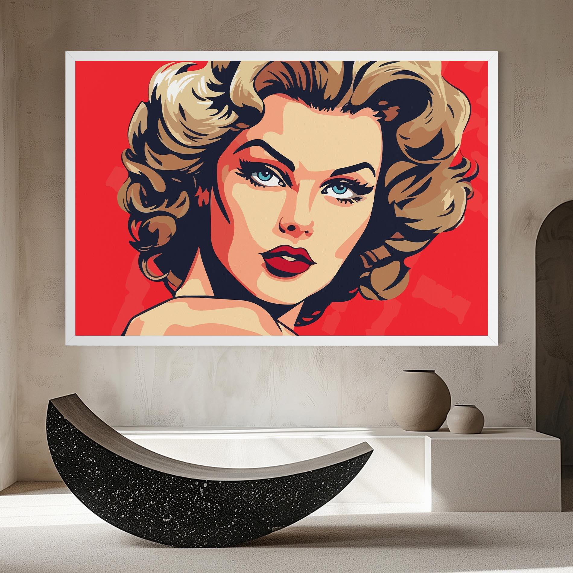 Tablou Canvas Blue Eyes Portrait mockup 8