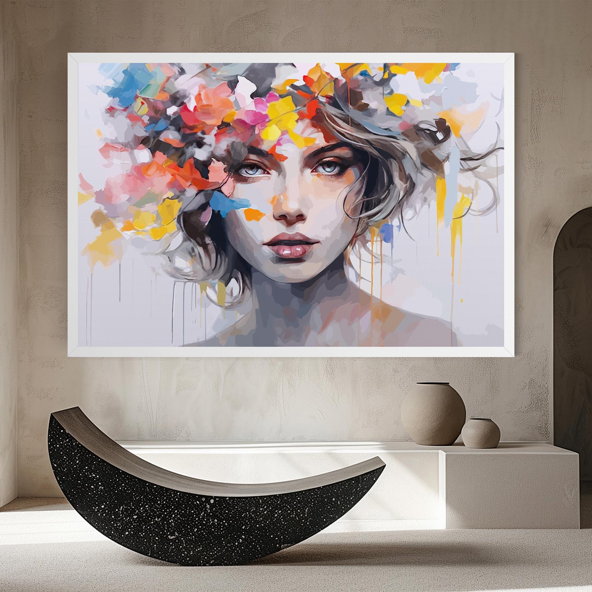 Tablou Canvas Colorful Hair Portrait mockup 8