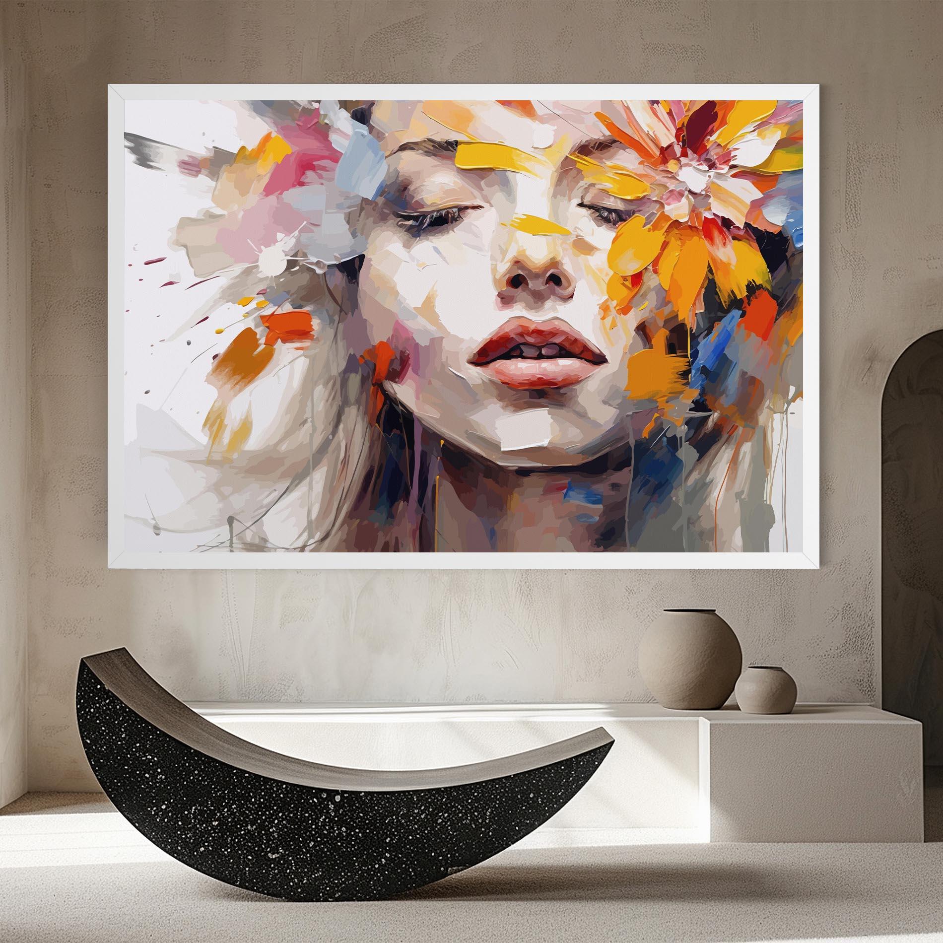 Tablou Canvas Oil Flower Portrait mockup 8