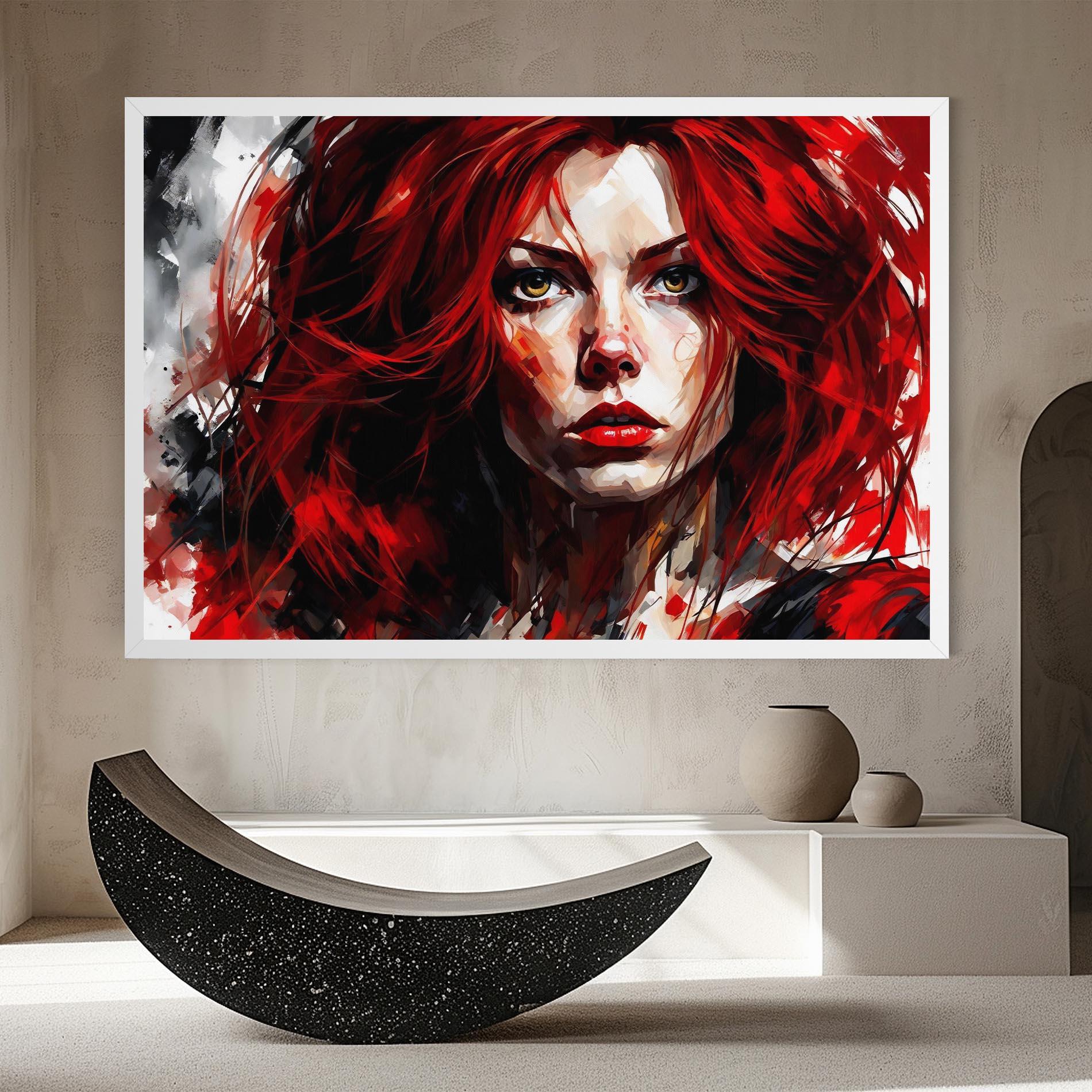 Tablou Canvas Red Hair Smoky Eyes mockup 8