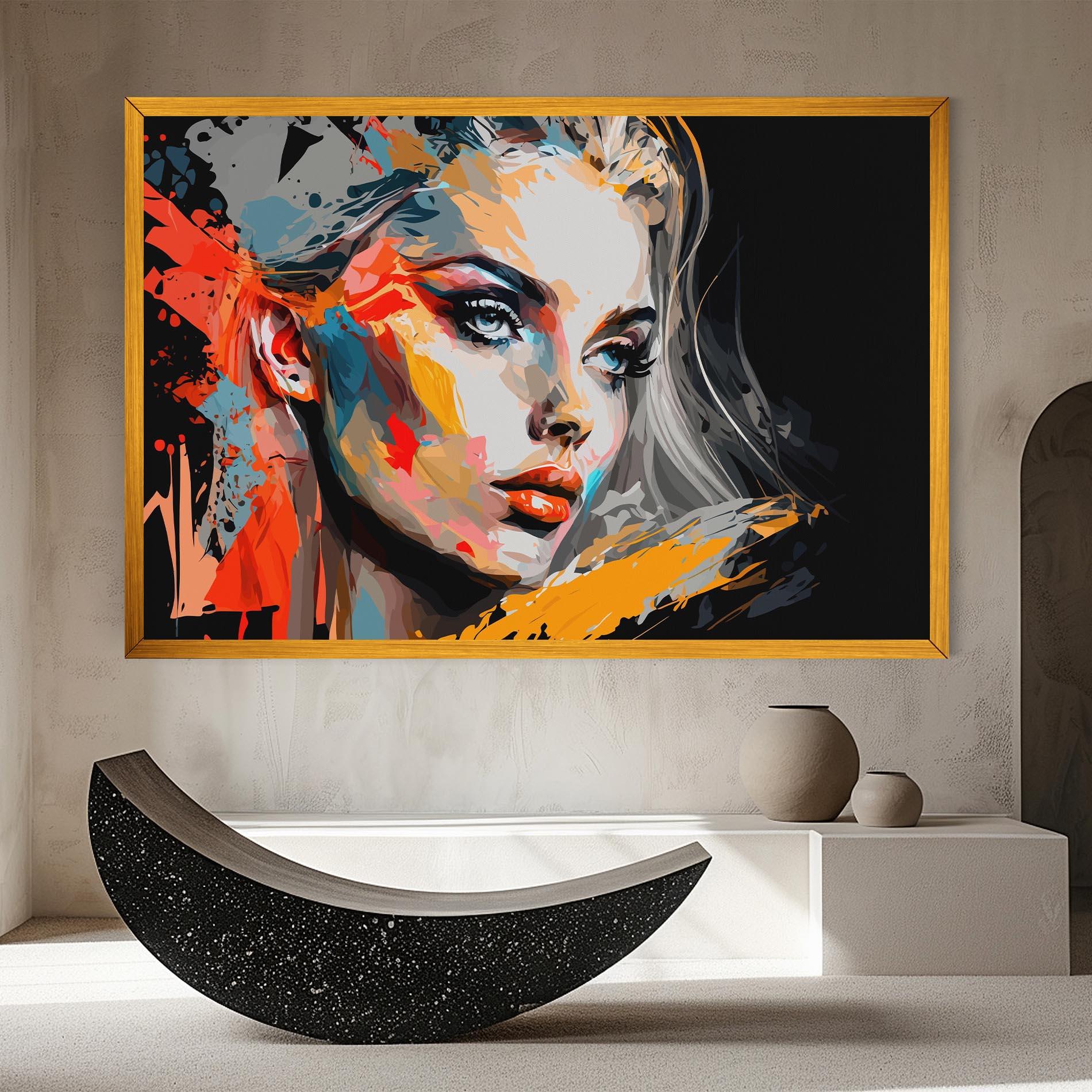 Tablou Canvas Blue Eye Face mockup 8