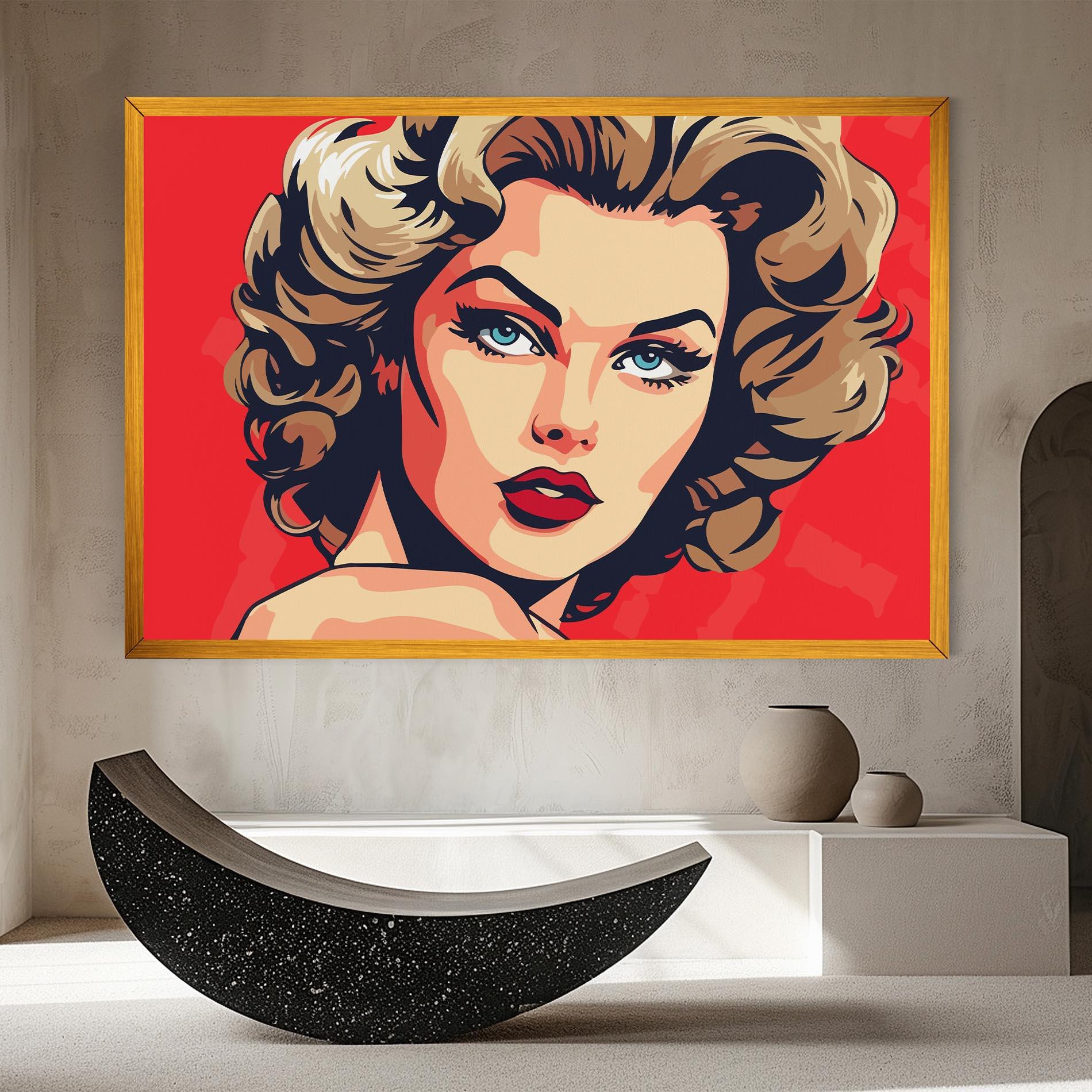 Tablou Canvas Blue Eyes Portrait mockup 8