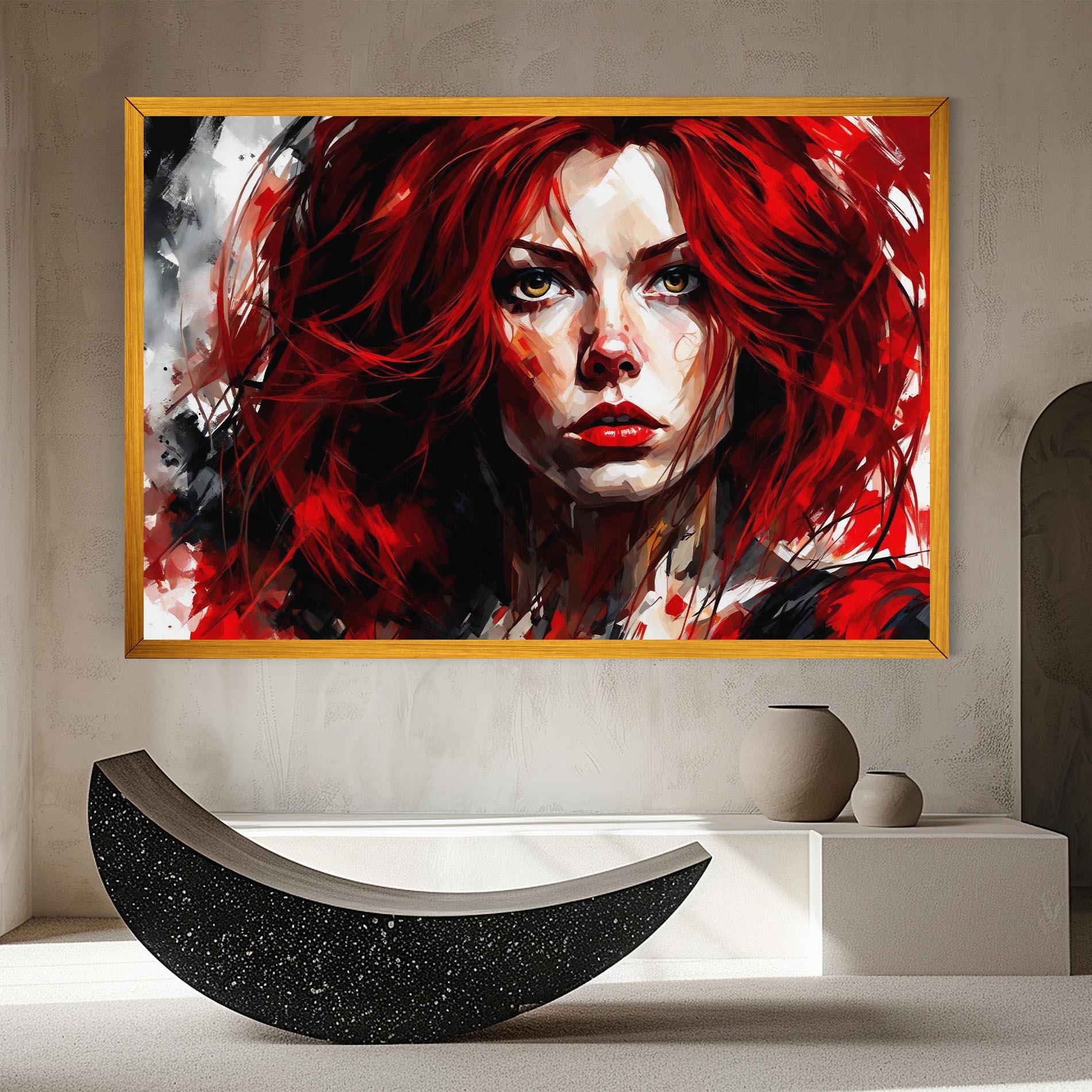 Tablou Canvas Red Hair Smoky Eyes mockup 8