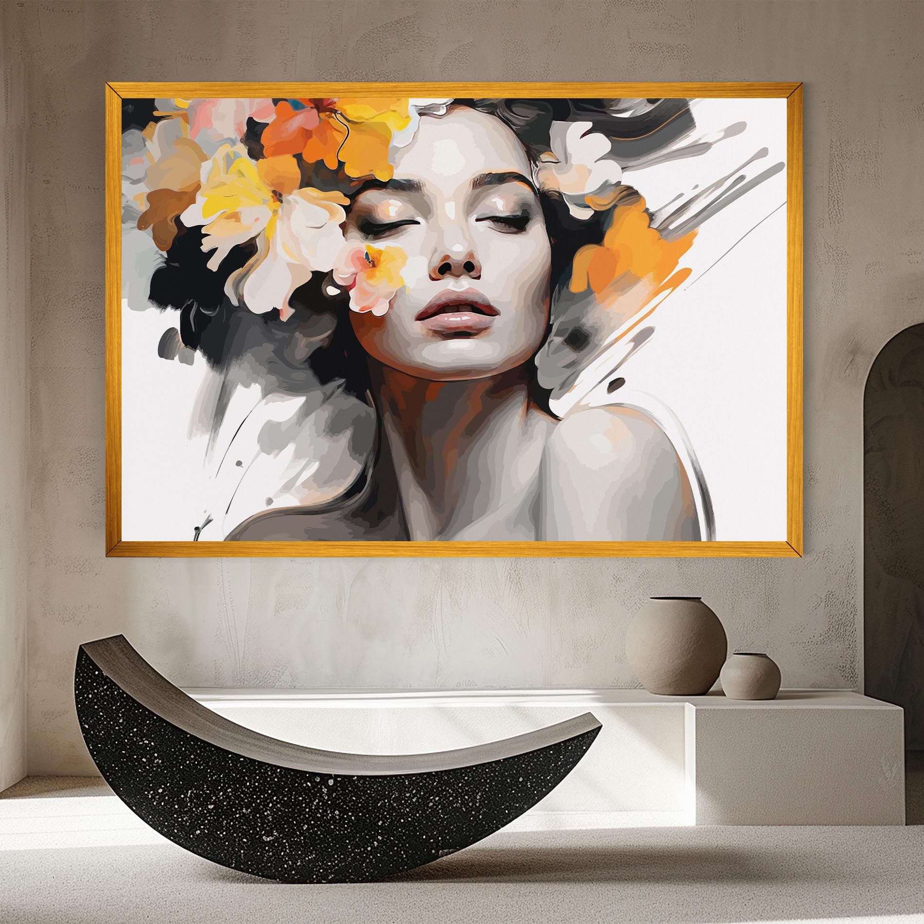 Yellow Flower Portrait mockup 8