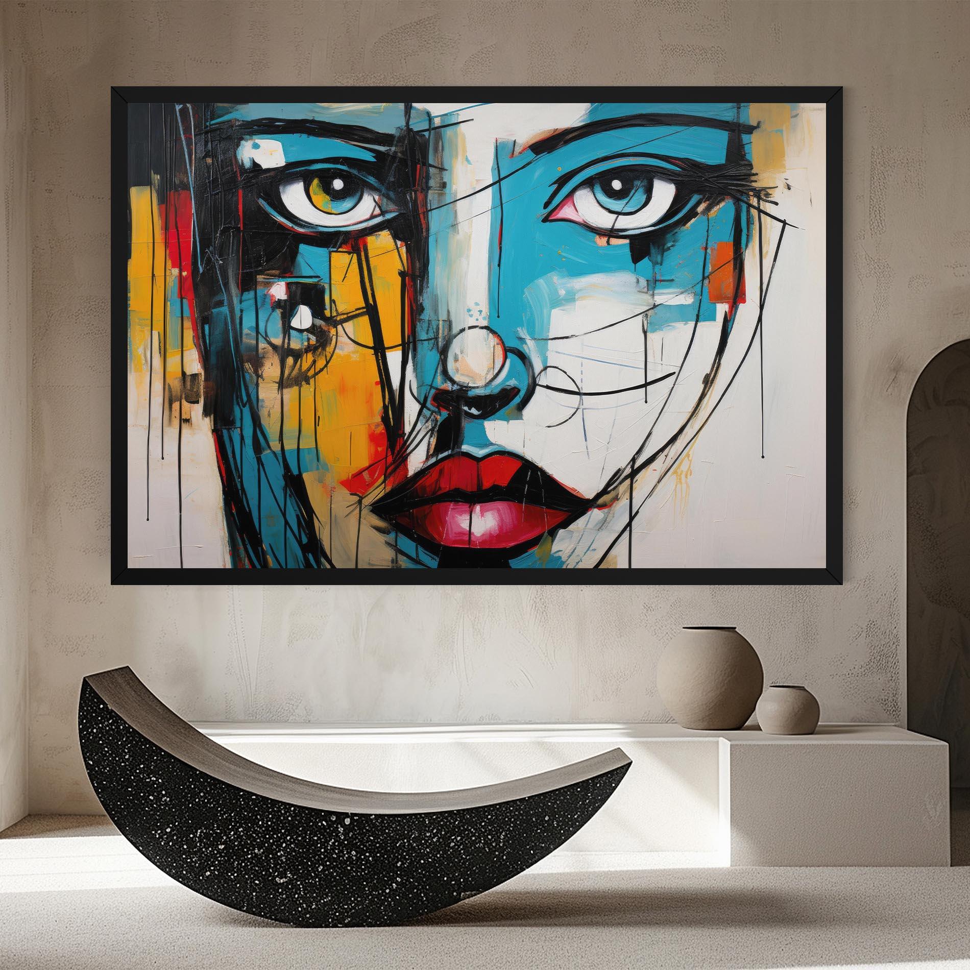 Tablou Canvas Abstract Drawing Portret mockup 8