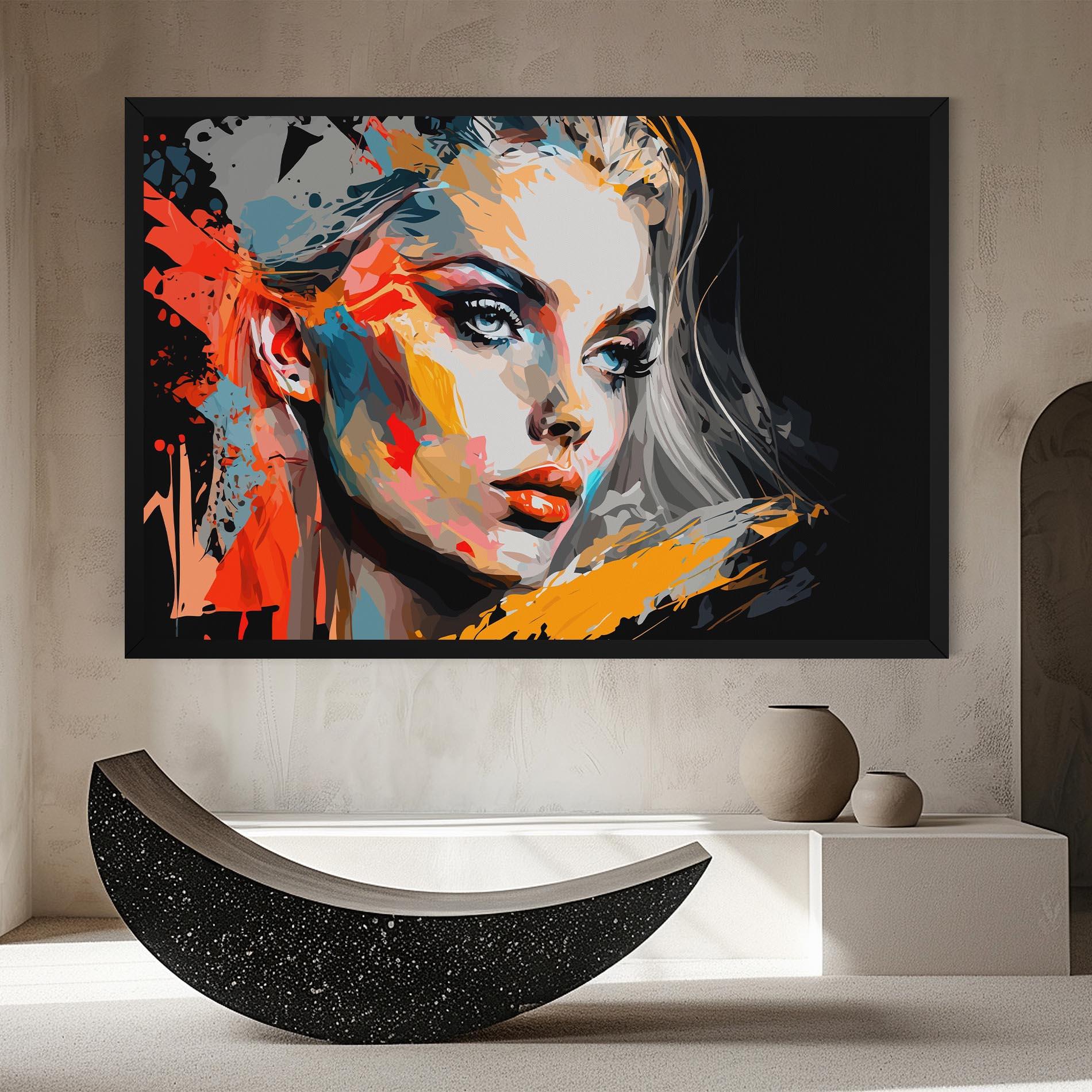 Tablou Canvas Blue Eye Face mockup 8