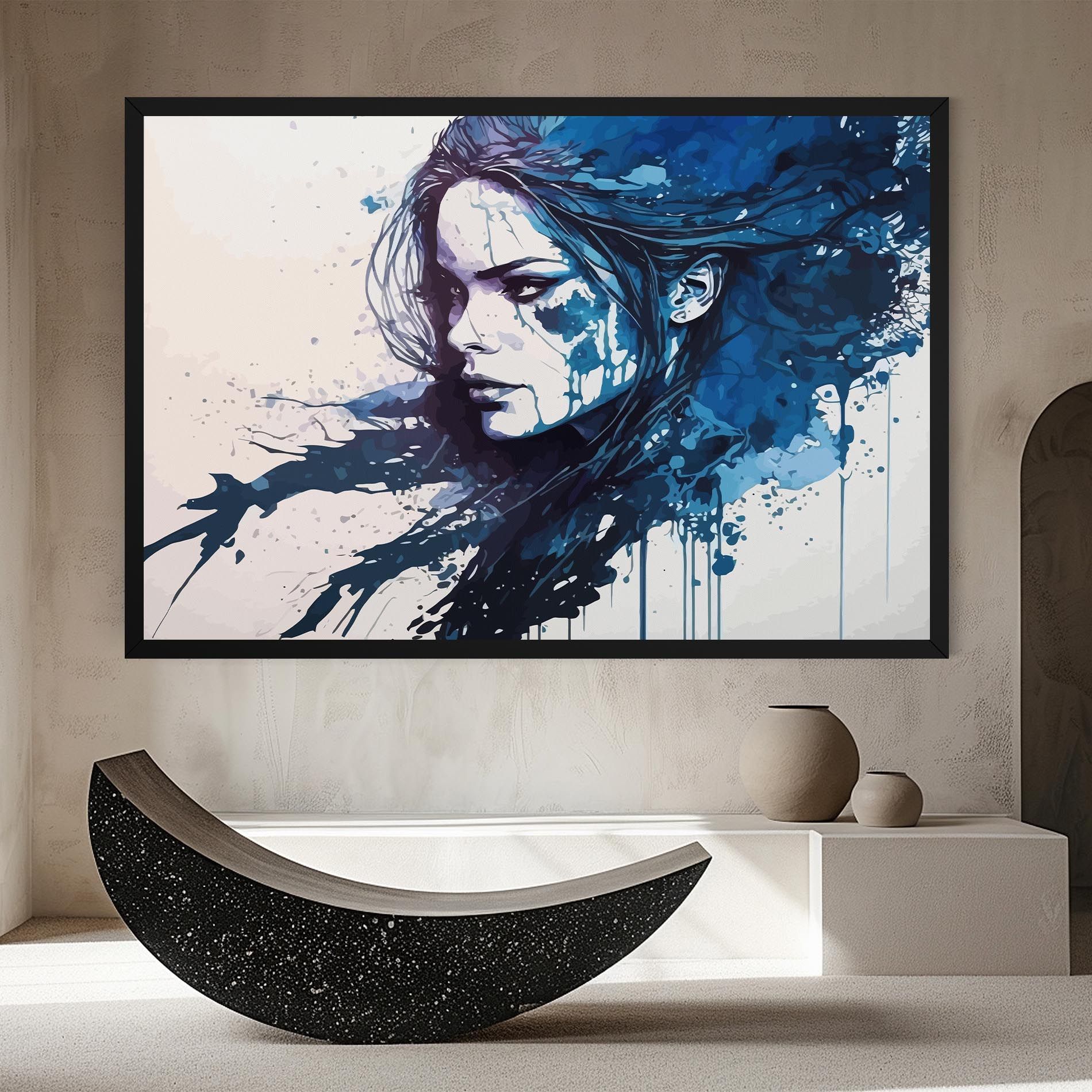 Blue Hair Portrait mockup 8