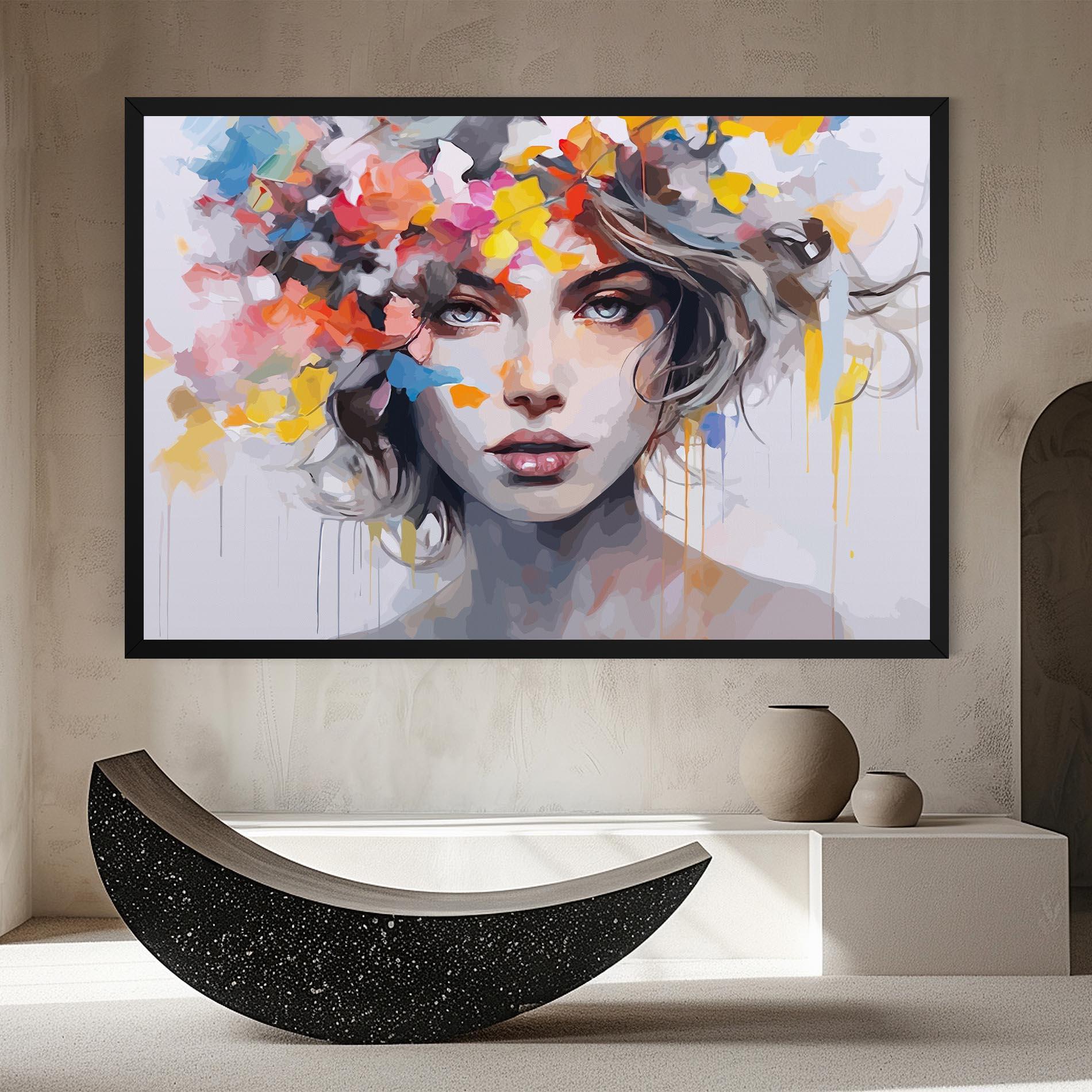 Tablou Canvas Colorful Hair Portrait mockup 8