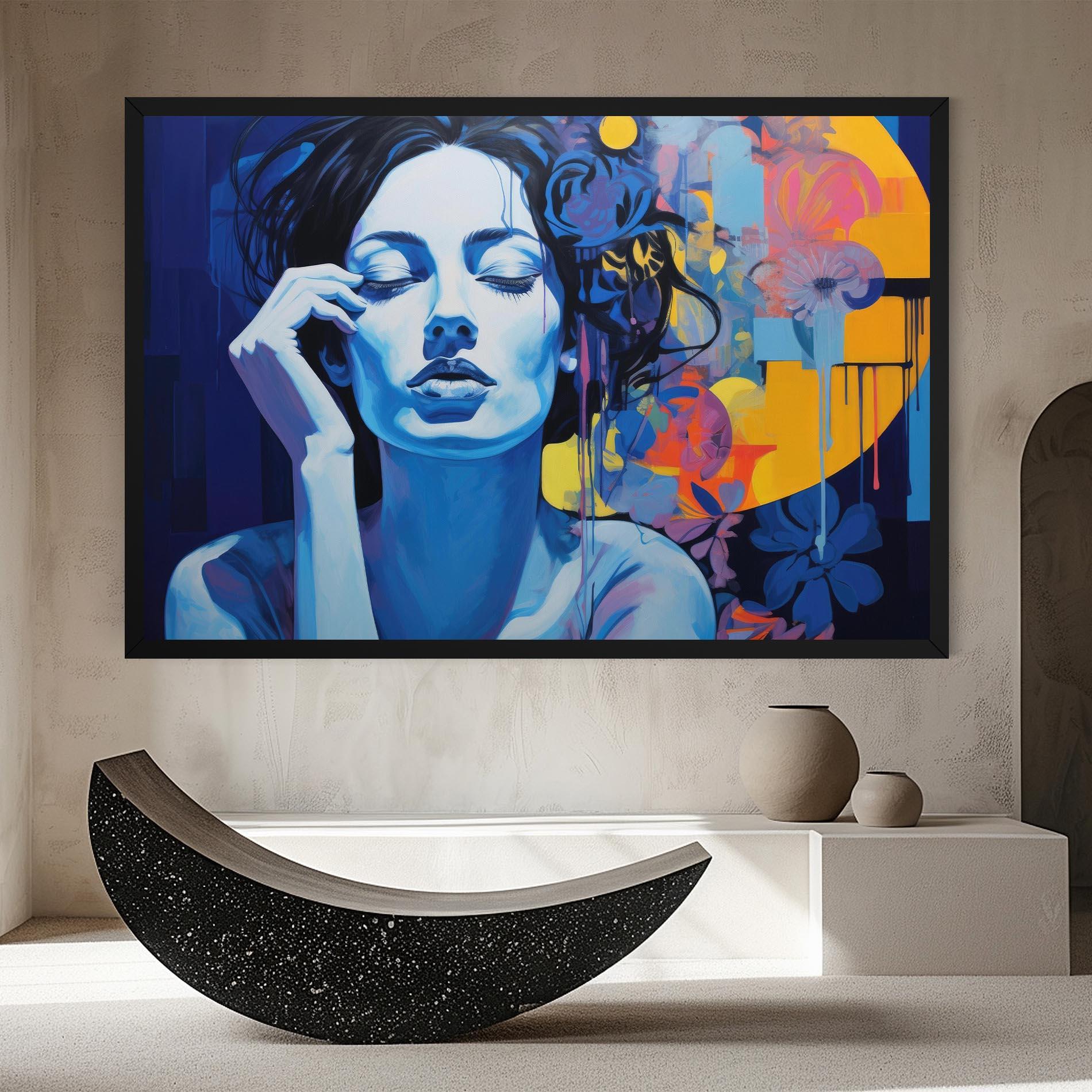 Tablou Canvas Photographic Blue Image mockup 8