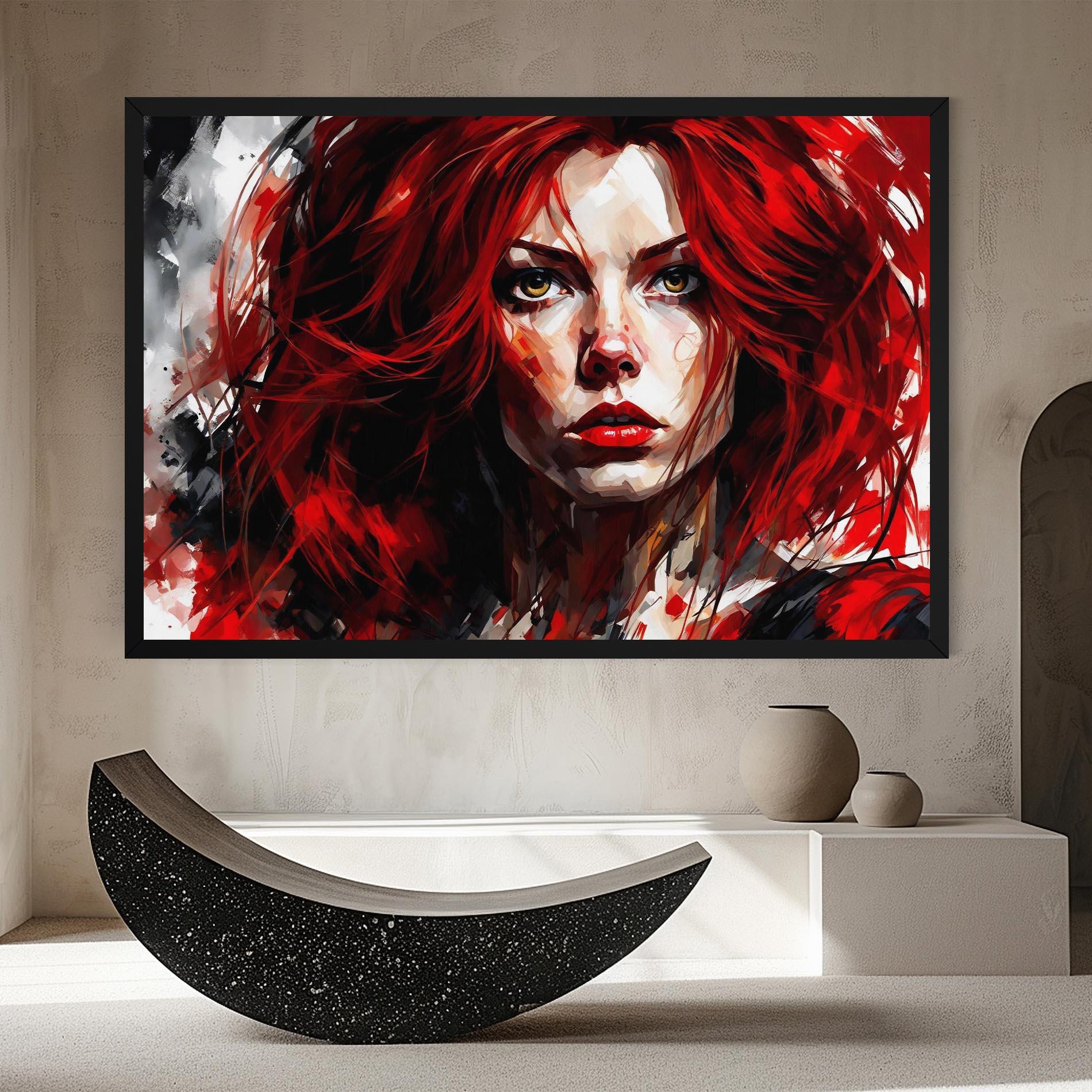 Tablou Canvas Red Hair Smoky Eyes mockup 8