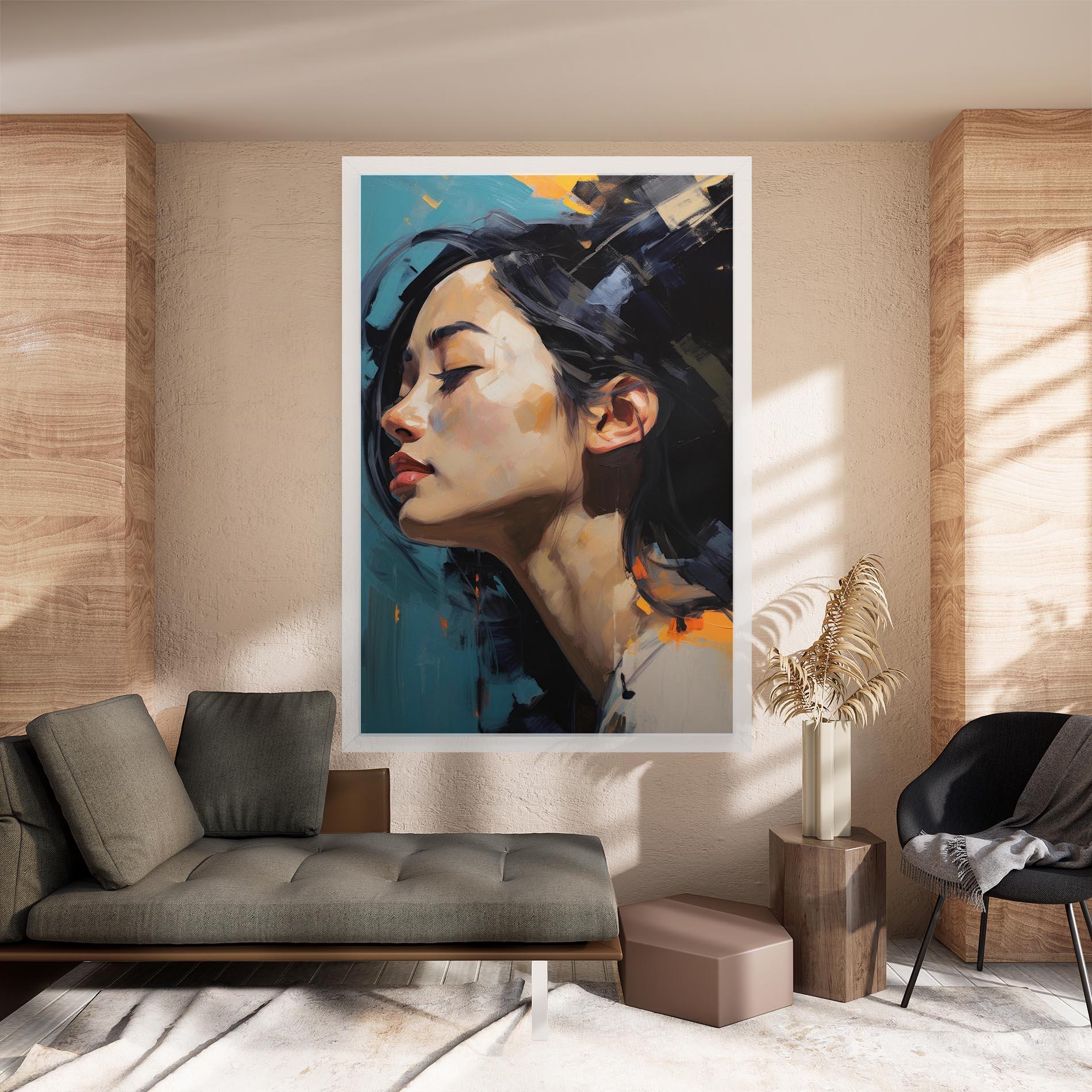 Tablou Canvas Acrylic Asian Portrait mockup 8