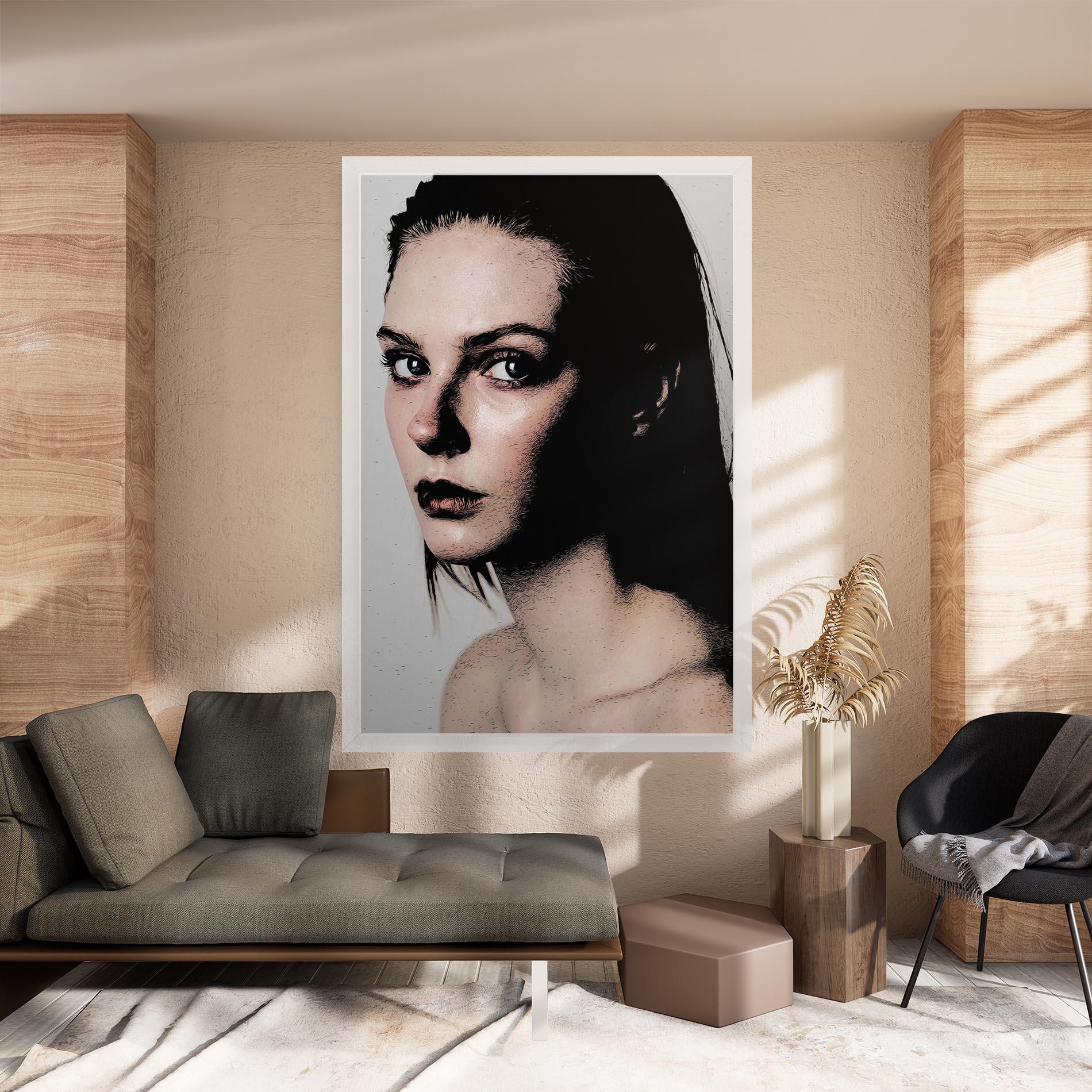 Tablou Canvas Big Eyes Portrait mockup 8